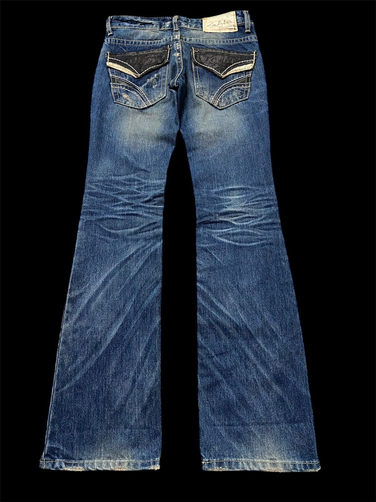 Japanese Brand Flare Jeans Japan Lolita Washed Distressed Jeans Size US 28 / EU 44 - 1 Thumbnail
