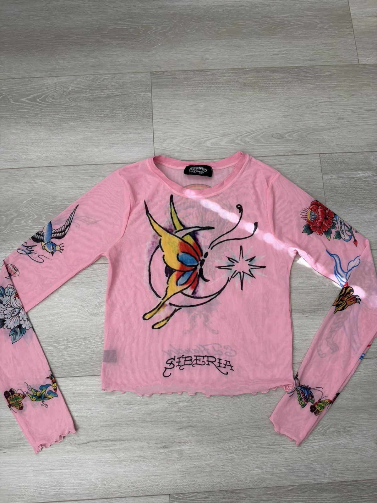 Ed Hardy × Siberia Hills Siberia Hills x Ed Hardy Mesh Long Sleeve Top Size XL / US 12-14 / IT 48-50 - 1 Thumbnail