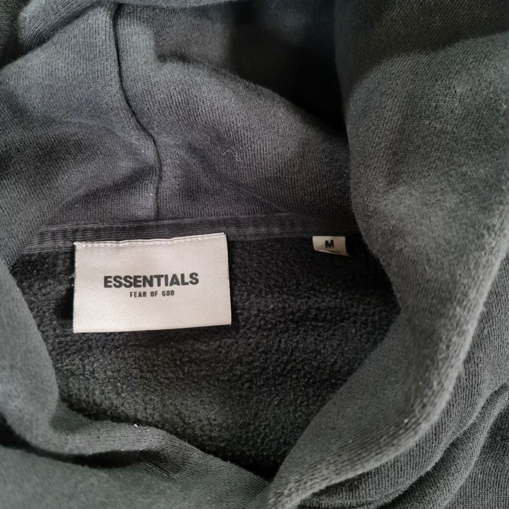 Fear of God Fear Of God Essentials Hoodie Mens Black M Oversized Boxy Fit Fleece Logo Kangaroo Pocket 100% Cotton Pullover 100% Cotton Size US M / EU 48-50 / 2 - 6 Thumbnail