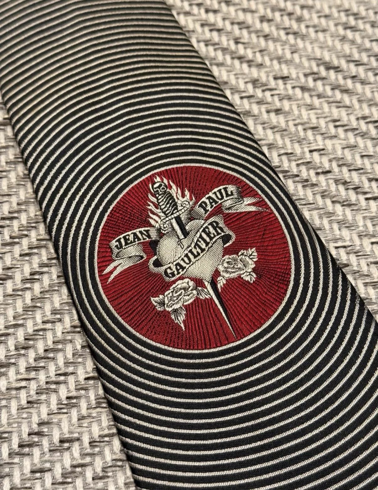 Jean Paul Gaultier Jean Paul Gaultier Sword Embroidery Tie K24 Size ONE SIZE - 3 Thumbnail