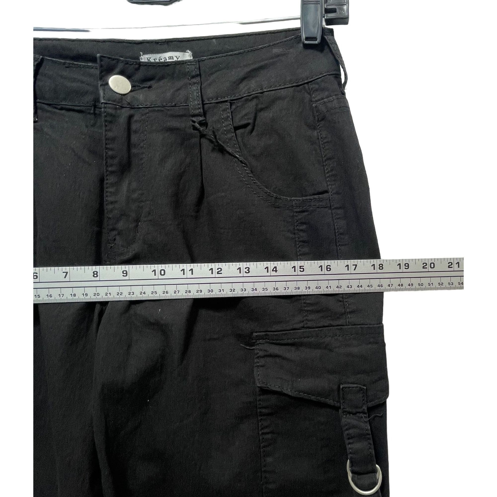 Other Kreamy - Women's Cozy Cargo Jogger Pants With Multi Pockets Size 29" - 4 Thumbnail