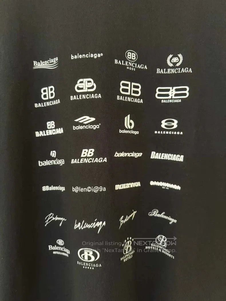 Balenciaga Balenciaga Logo Collection Short Sleeve Tee. Size US L / EU 52-54 / 3 - 3 Thumbnail
