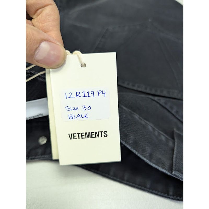 Vetements o1rshd1 Baggy Denim Shorts in Black Size US 30 / EU 46 - 21 Thumbnail