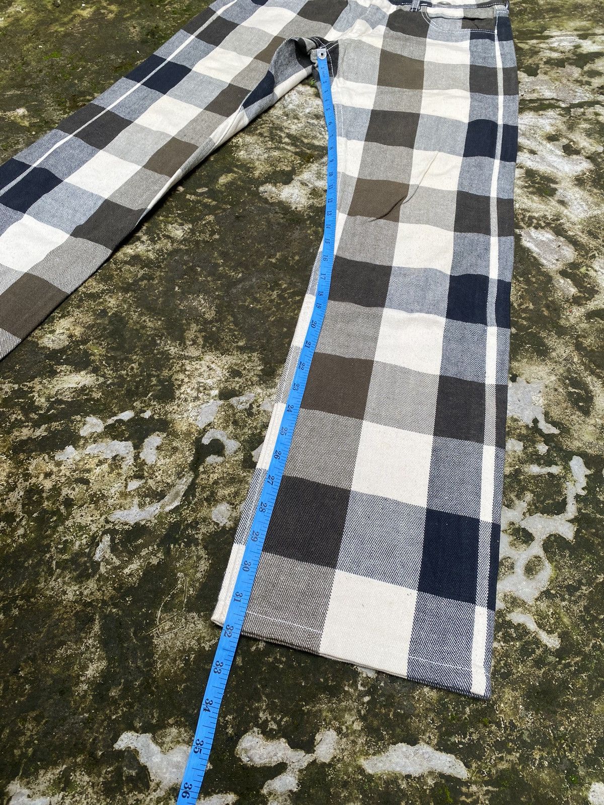Japanese Brand Stancetc art works tartan plaid denim Size US 30 / EU 46 - 10 Thumbnail