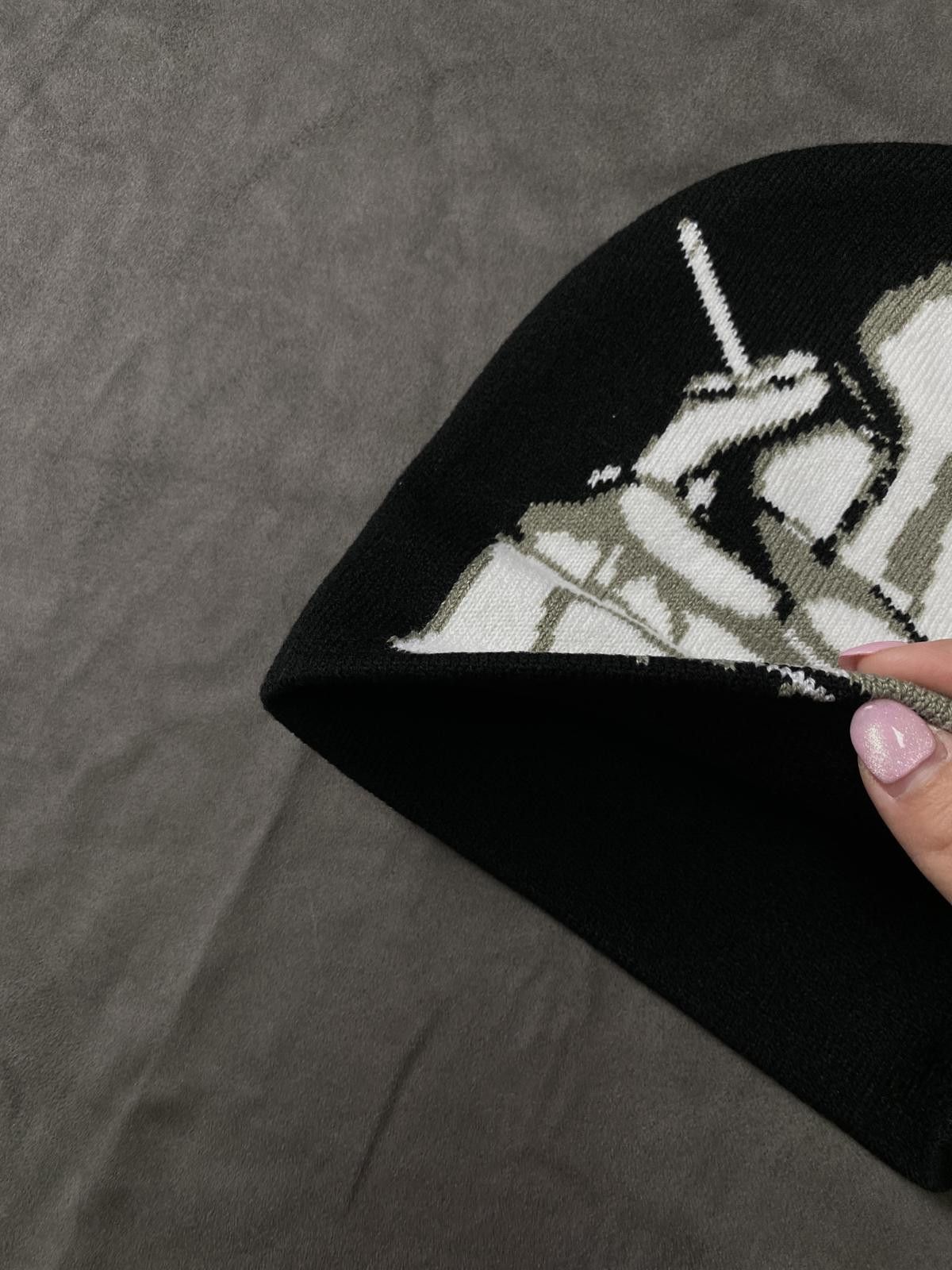 Japanese Brand Rare Prince Graphic No Cuff Knit Beanie Hat Gray OS Size ONE SIZE - 4 Thumbnail