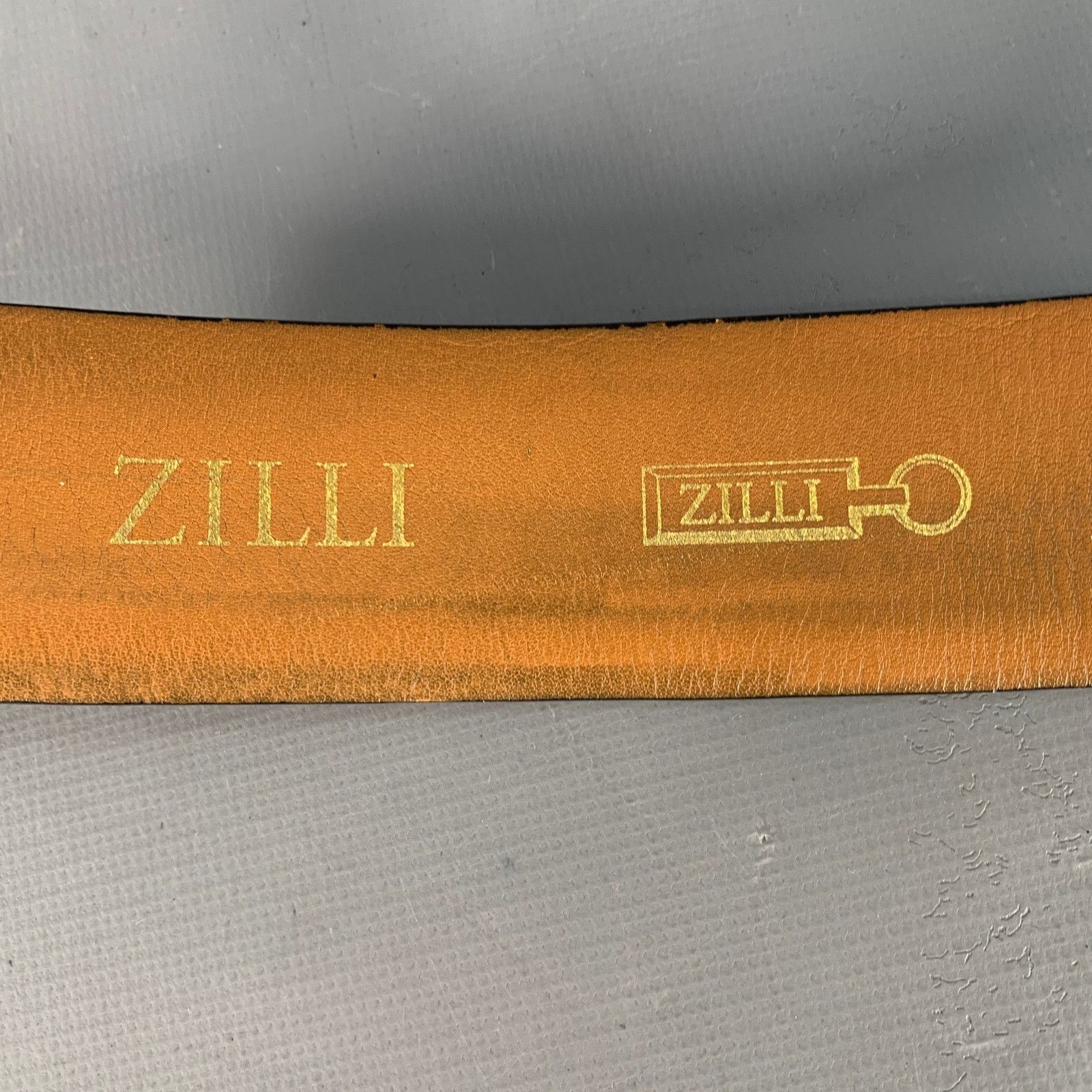 Zilli ZILLI Size 40 Black Gold Logo Leather Belt Size ONE SIZE - 6 Thumbnail