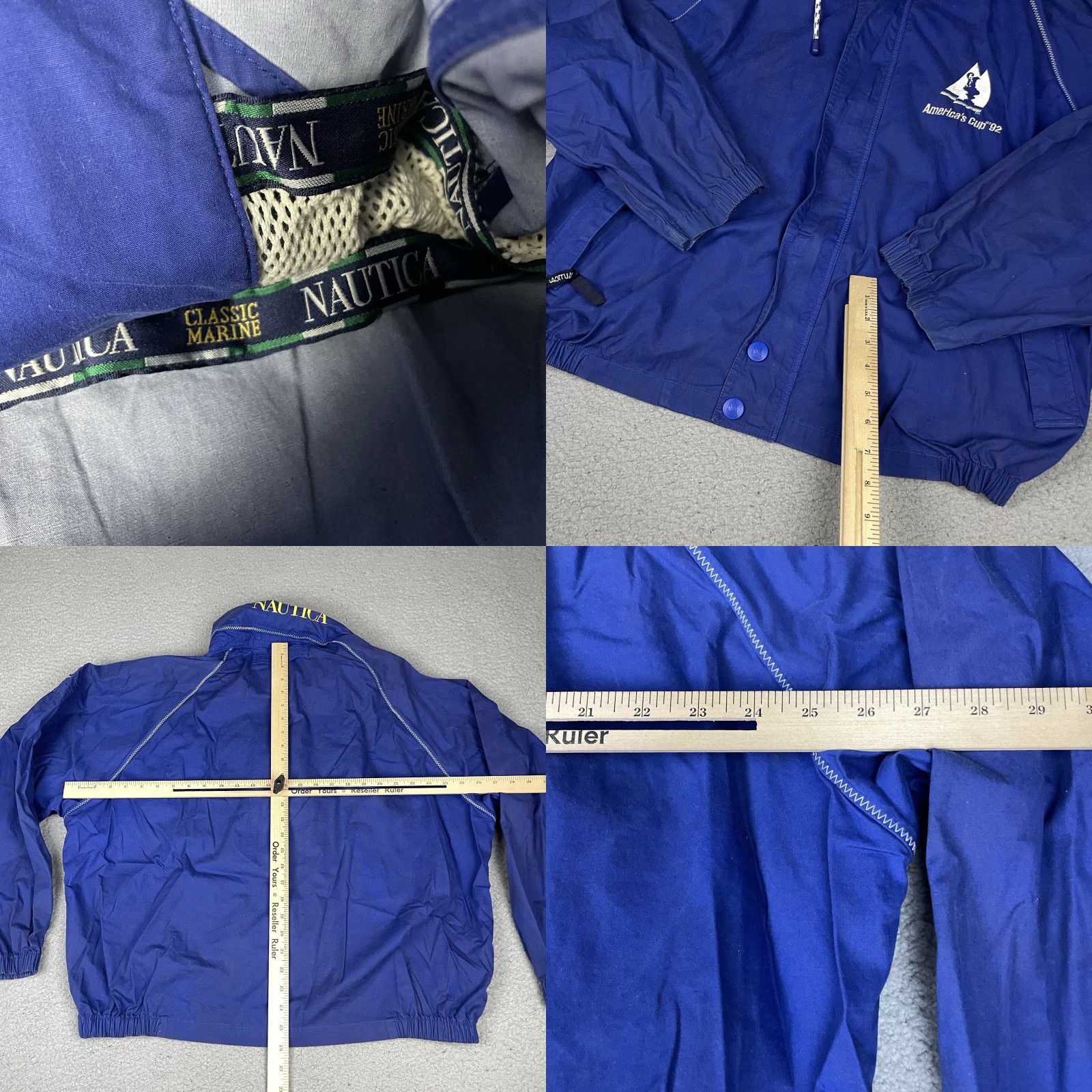 Nautica VINTAGE Nautica Jacket Adult XL Blue Logo 1992 Americas Cup Sailing Windbreaker Windbreaker Jacket XL Blue Logo Nautica Mens 90s Nautical Outdoor USA Size US XL / EU 56 / 4 - 8 Thumbnail