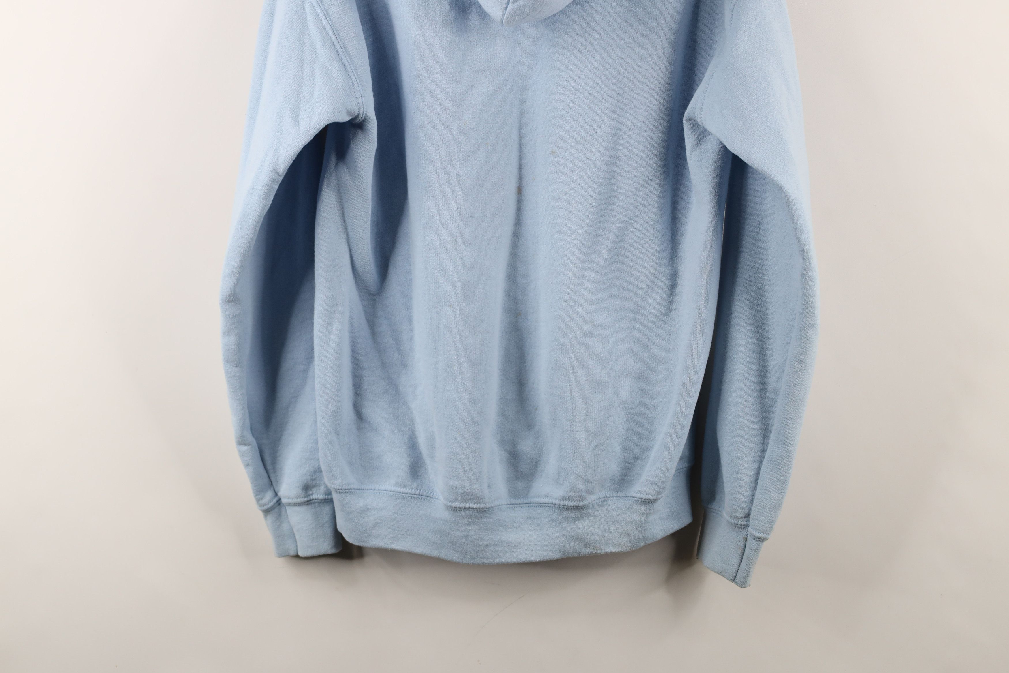 Vintage Vintage 90s Streetwear Blank Hoodie Sweatshirt Light Blue Size US S / EU 44-46 / 1 - 14 Thumbnail