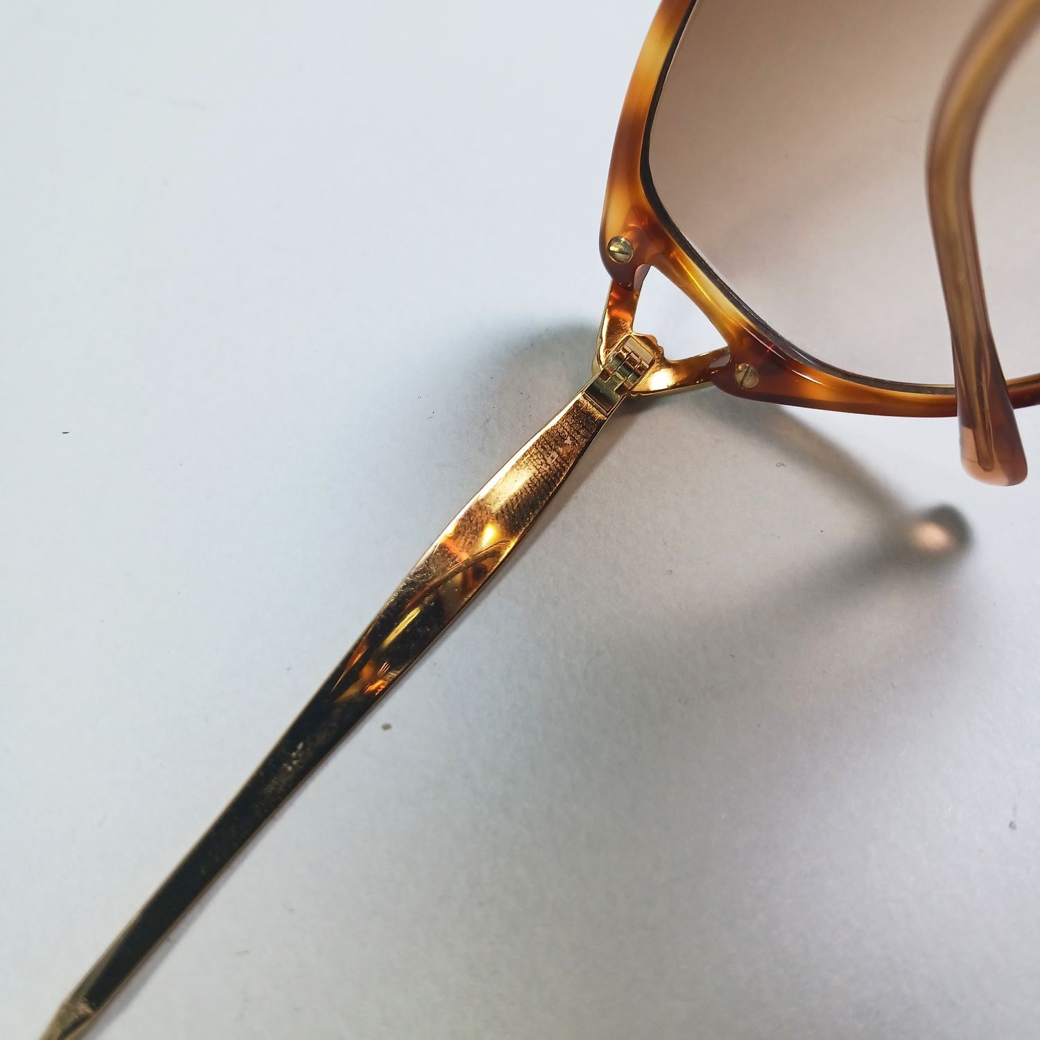 Emanuel Ungaro × Persol Emanuel Ungaro U580 Havana Brown/Gold Sunglasses Persol Made Size ONE SIZE - 11 Thumbnail