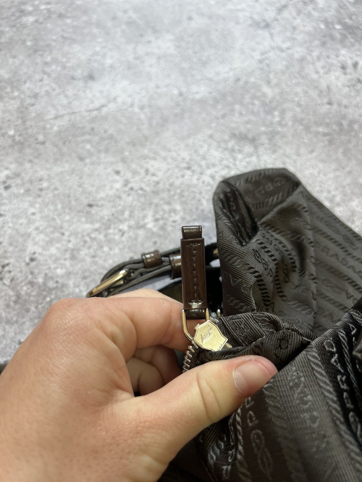 Prada Nylon Mini Shoulder Bag Khaki Green