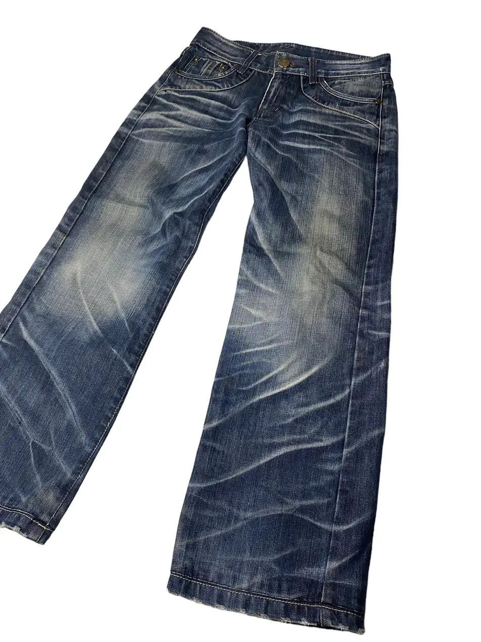 Japanese Brand Authentic Flared Seawash Straight Cut Jeans Denim Size US 32 / EU 48 - 11 Thumbnail