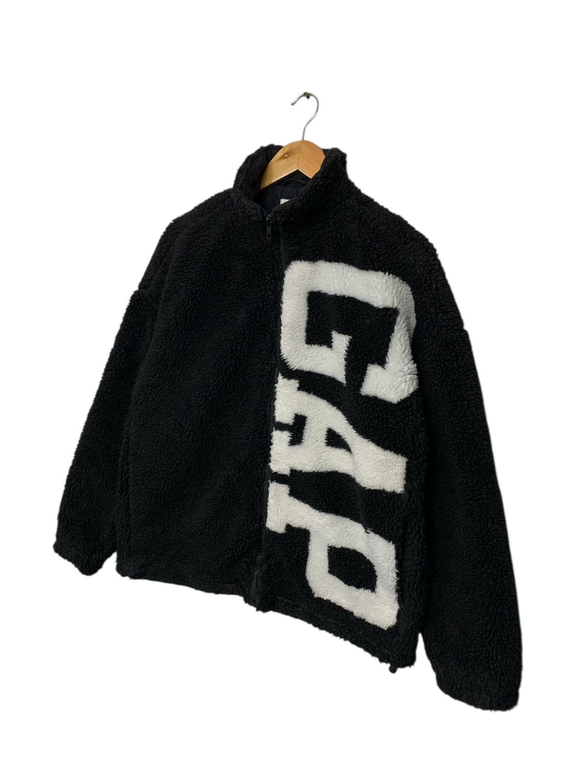 Gap Rare GAP Big Logo Sherpa Fleece Zipper Down Sweater Size US XS / EU 42 / 0 - 2 Thumbnail