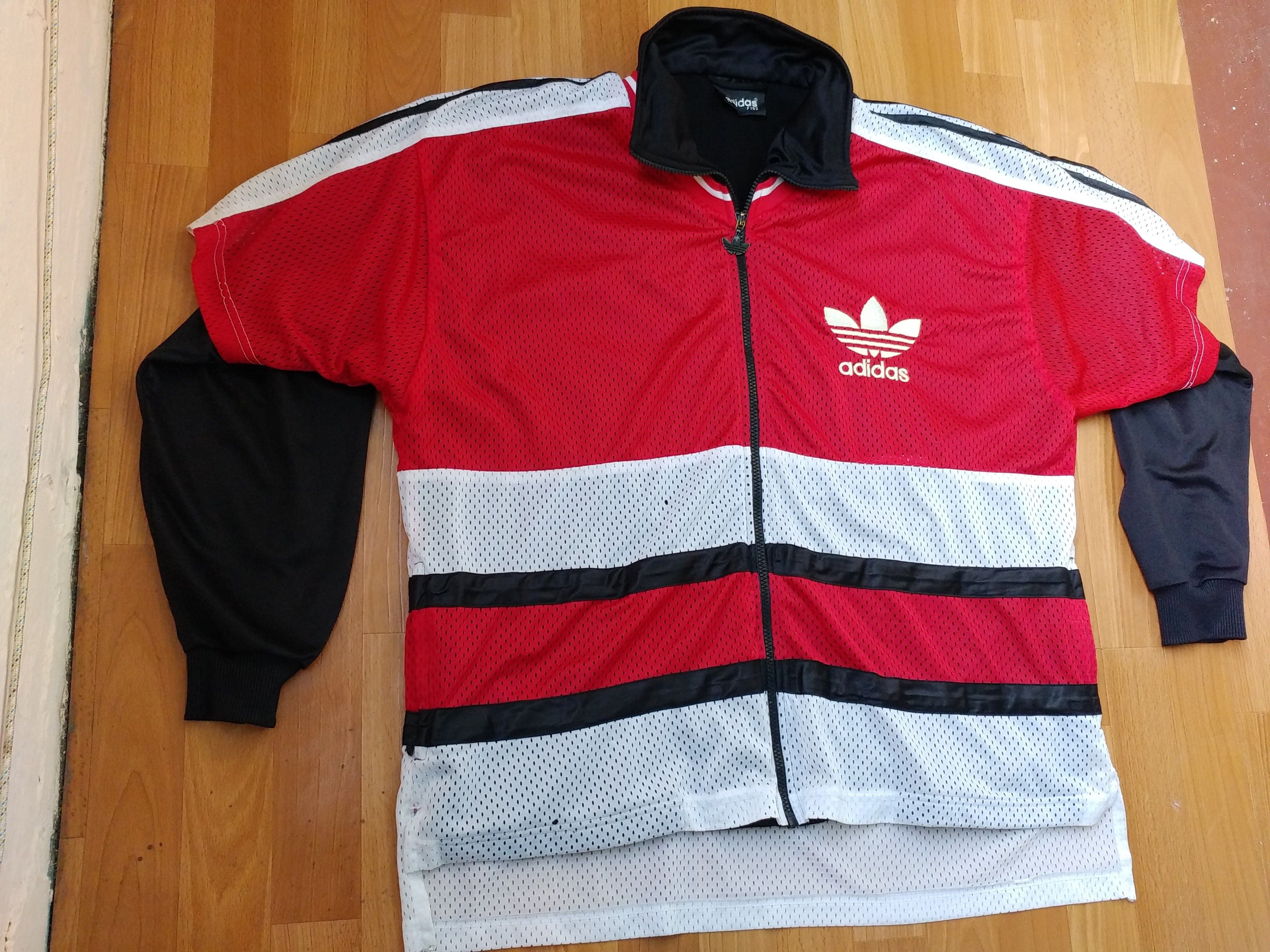 Adidas × Vintage ADIDAS jacket, vintage track top 90s hip hop Run DMC size L Size US L / EU 52-54 / 3 - 9 Thumbnail