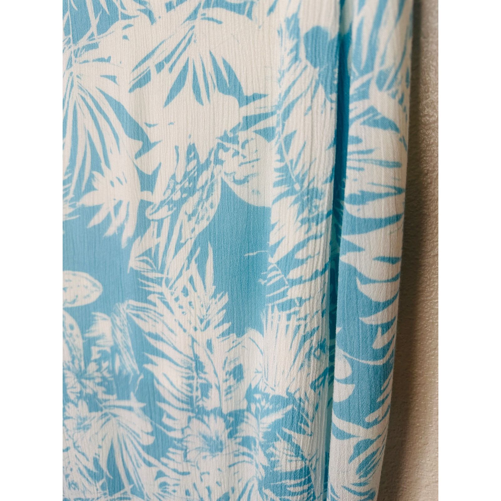 Other Sugarcloth SET Ivory Blue Floral Crop Top & Faux Wrap Skirt Size 27" / US 4 / IT 40 - 5 Thumbnail