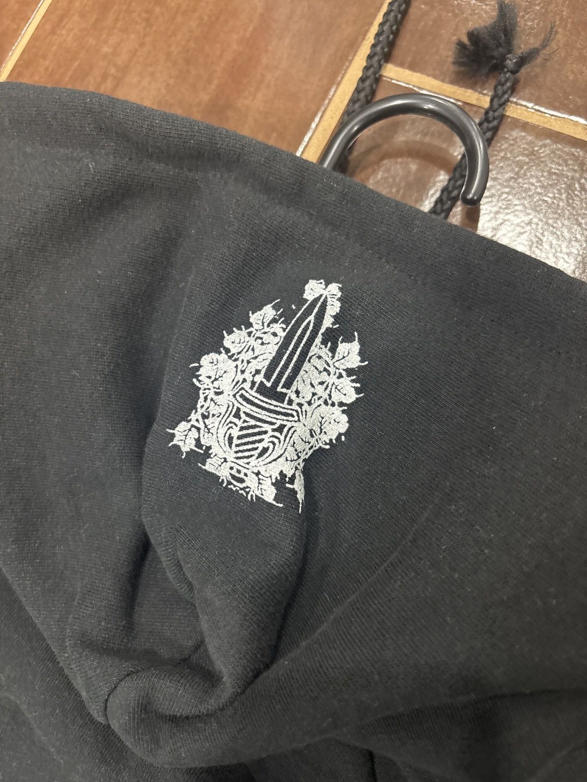 Chrome Hearts Vintage Thermal Floral Horseshoe Hoodie M