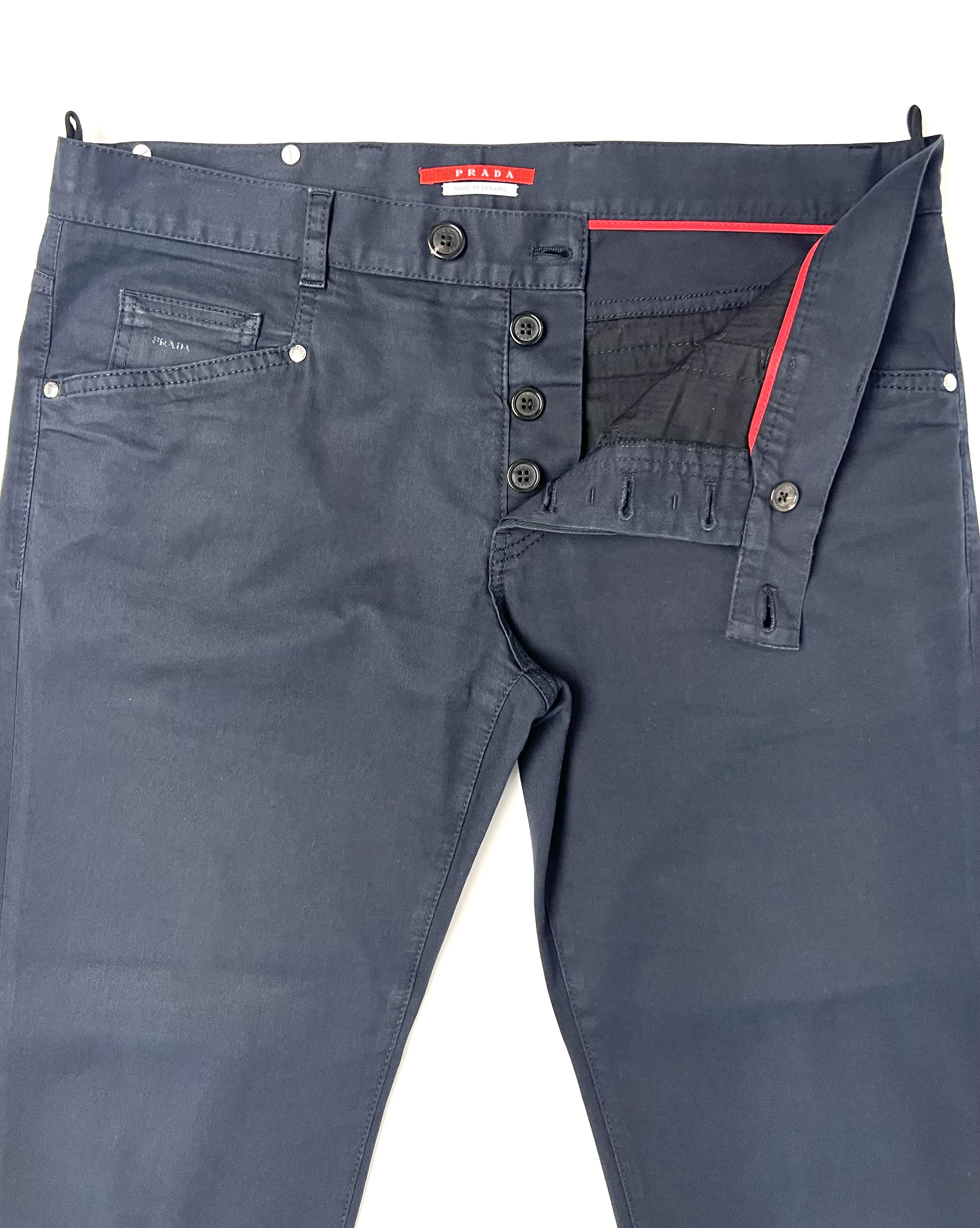 Prada PRADA LINEA ROSSA COTTON BLEND FLARE LEG CASUAL PANTS Size US 36 / EU 52 - 11 Thumbnail