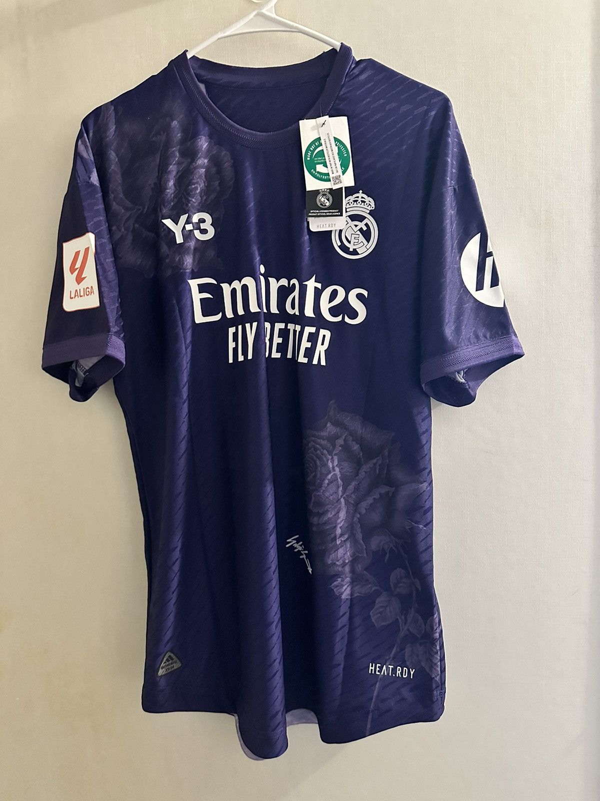 image of Adidas x Y 3 Real Madrid Y-3 Jude Bellingham Player Edition Soccer Jersey in Purple (Size Medium)