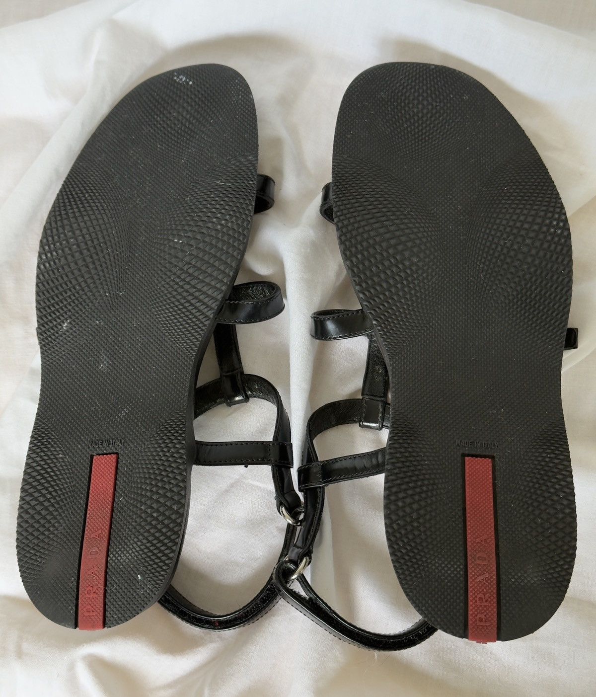 Prada Prada Black Leather Strappy Sandals Buckle Size US 7.5 / IT 37.5 - 10 Thumbnail