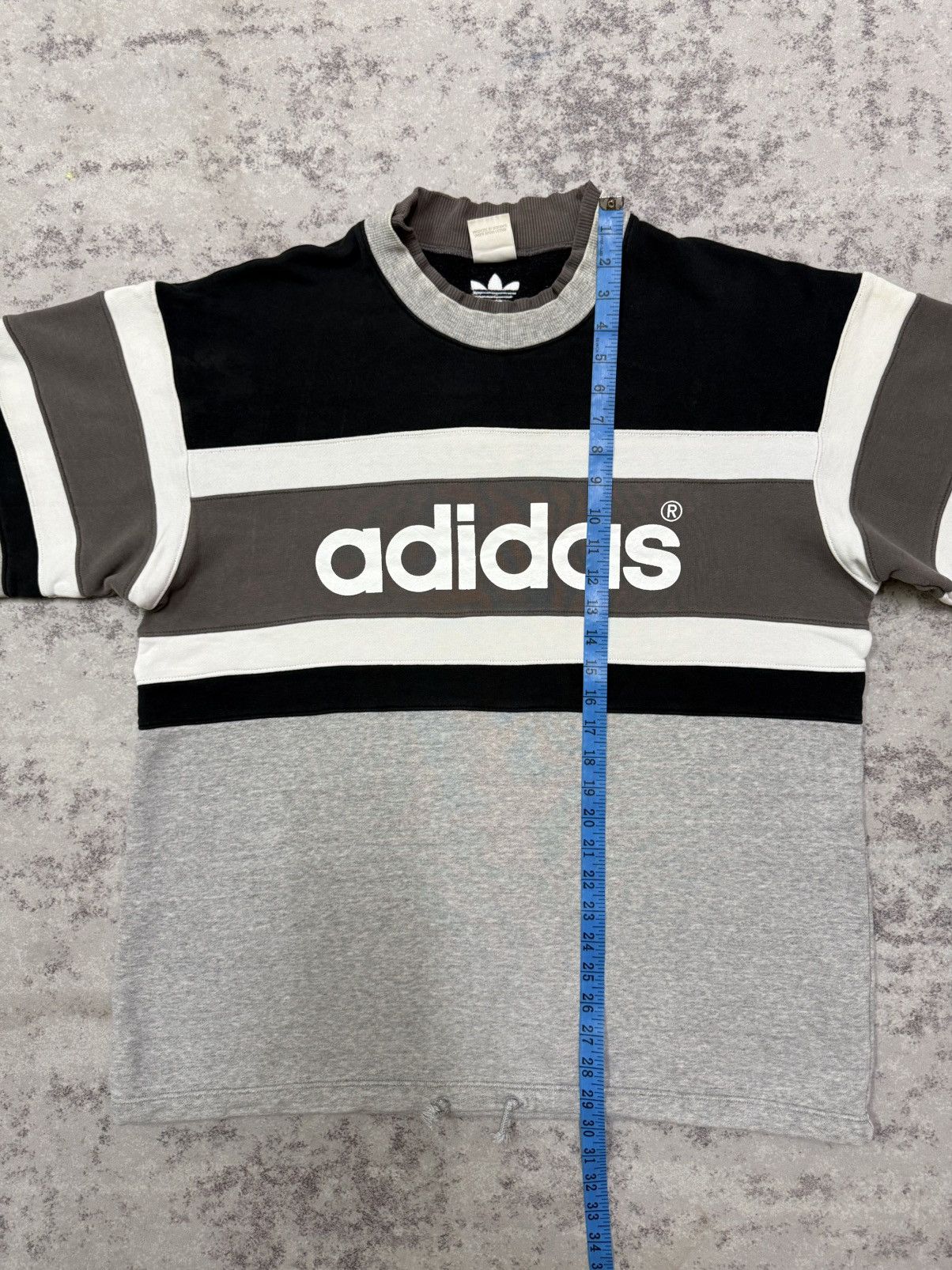 Adidas Adidas Spellout Biglogo Double Collar Sweatshirt Size US XL / EU 56 / 4 - 19 Thumbnail