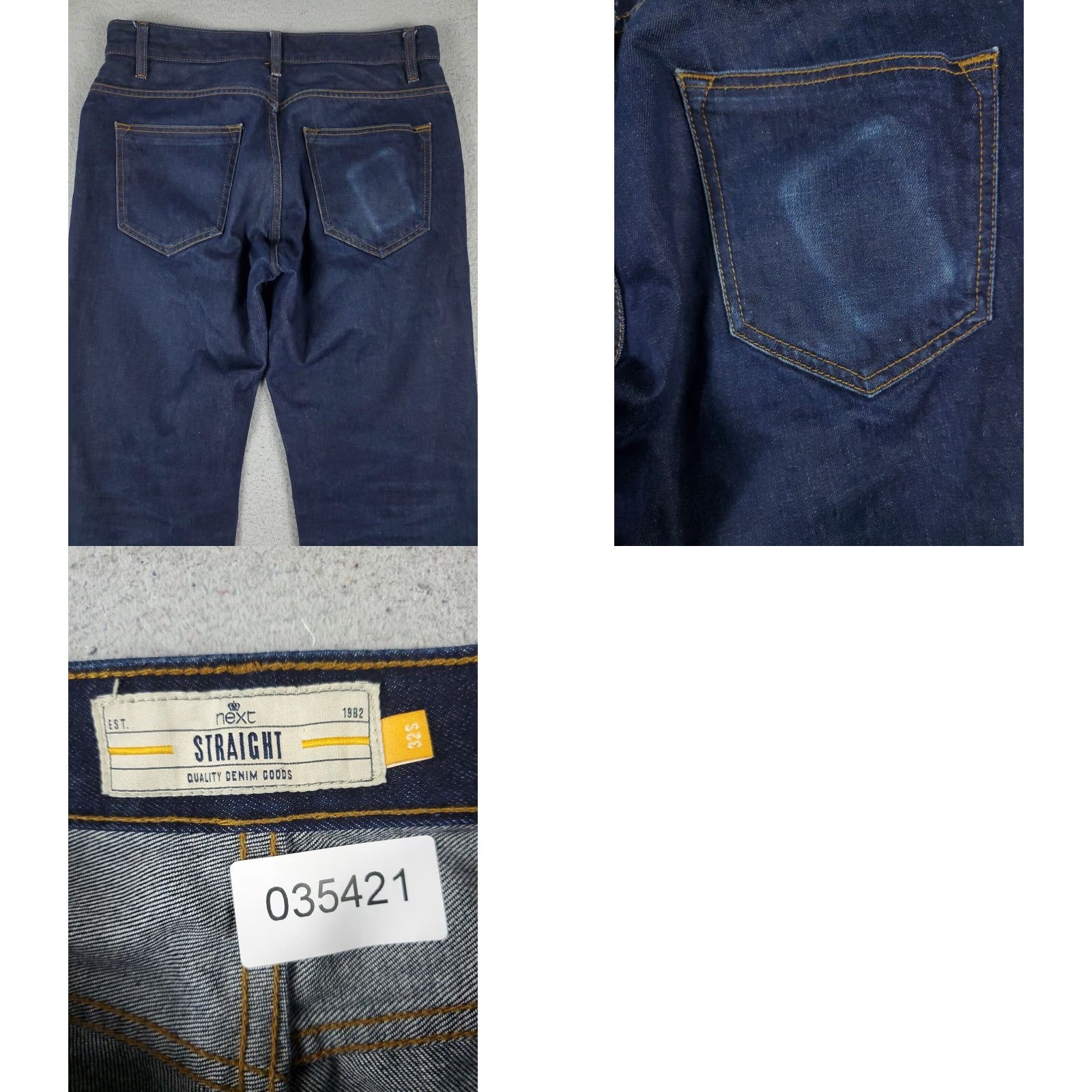 NEXT NEXT Jeans Mens 32x28 Blue Straight Leg 5-Pocket Cotton Pants Size US 32 / EU 48 - 8 Thumbnail