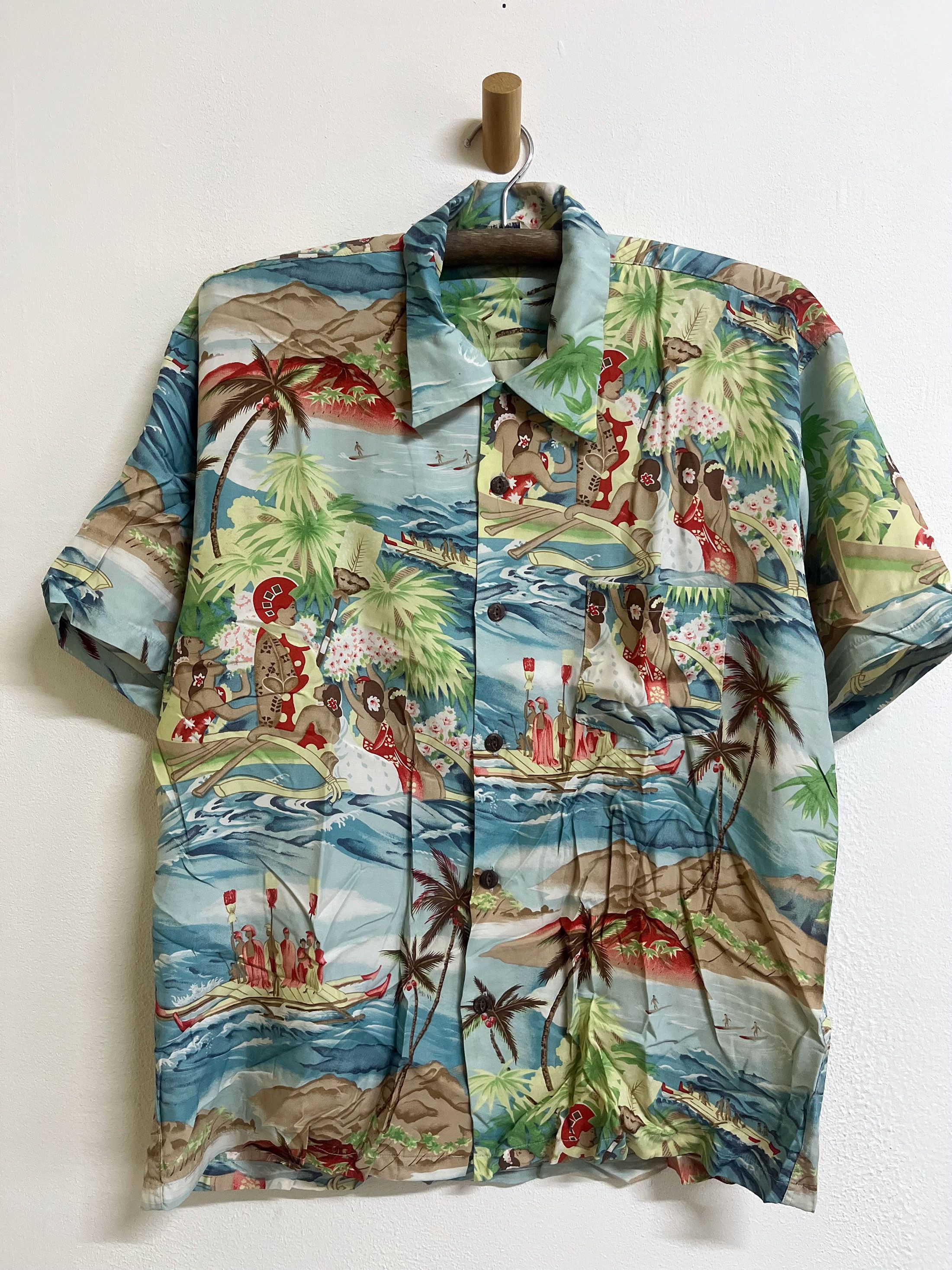 Individual Sentiments Vintage All Over Print Hawaiian Hawaii Short Sleeve Surf Size US L / EU 52-54 / 3 - 1 Thumbnail