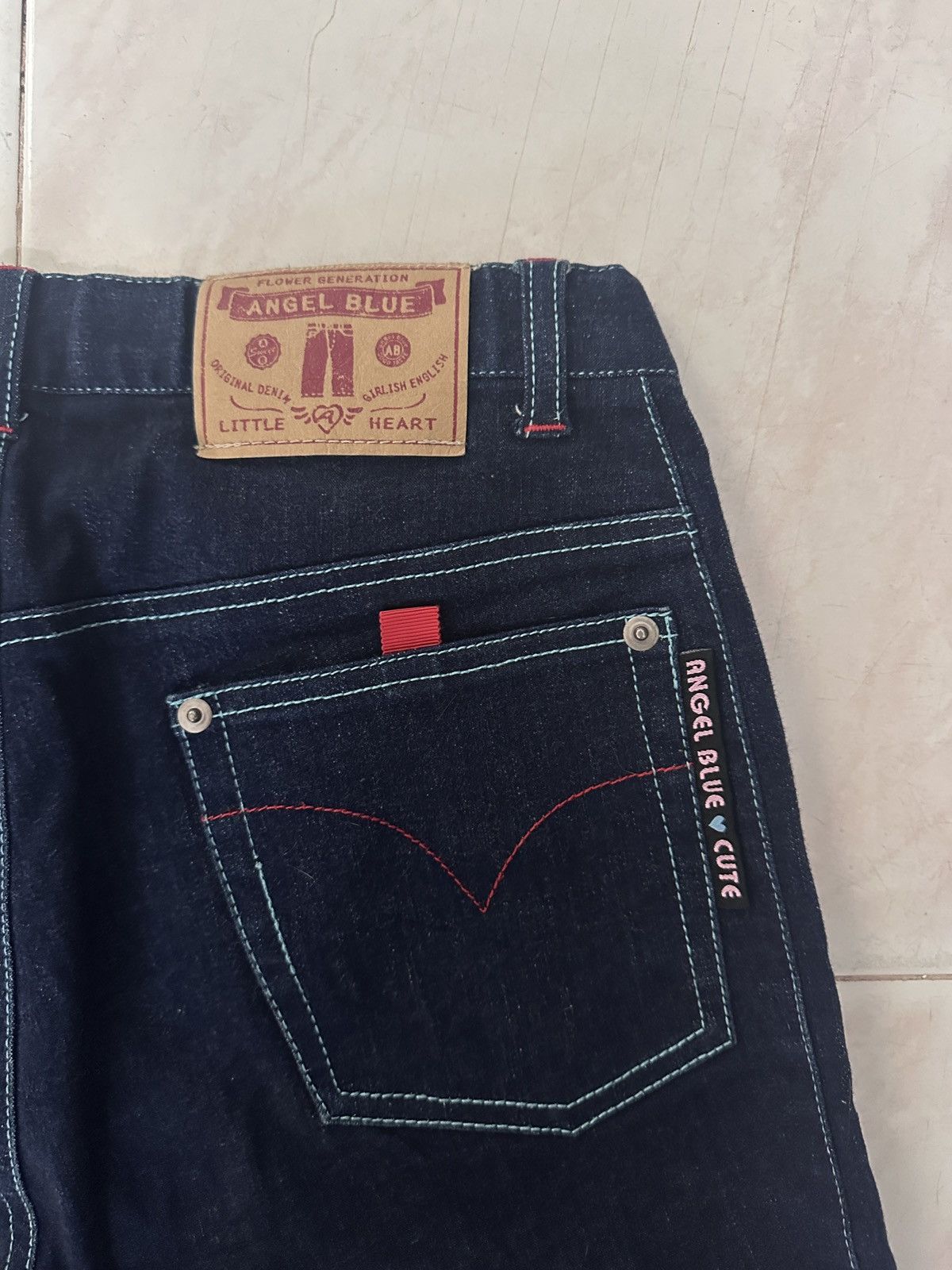 Angel Blue × Japanese Brand Angel Blue I ❤️ Angel Blue side tape jeans shorts Size 27" / US 4 / IT 40 - 5 Thumbnail