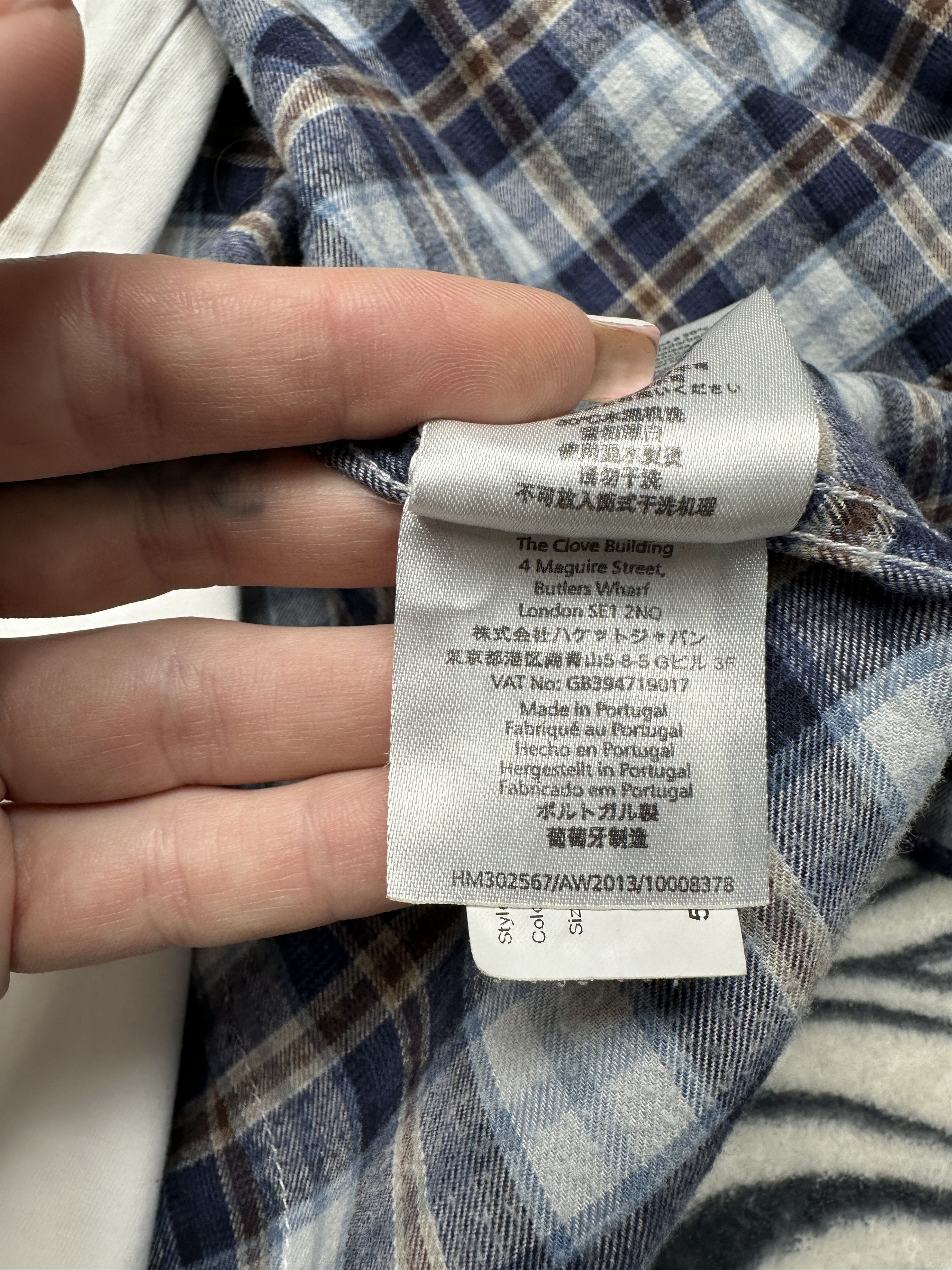 Hackett Hackett London Mens Flannel Plaid Shirt Slim Fit Size US L / EU 52-54 / 3 - 5 Thumbnail