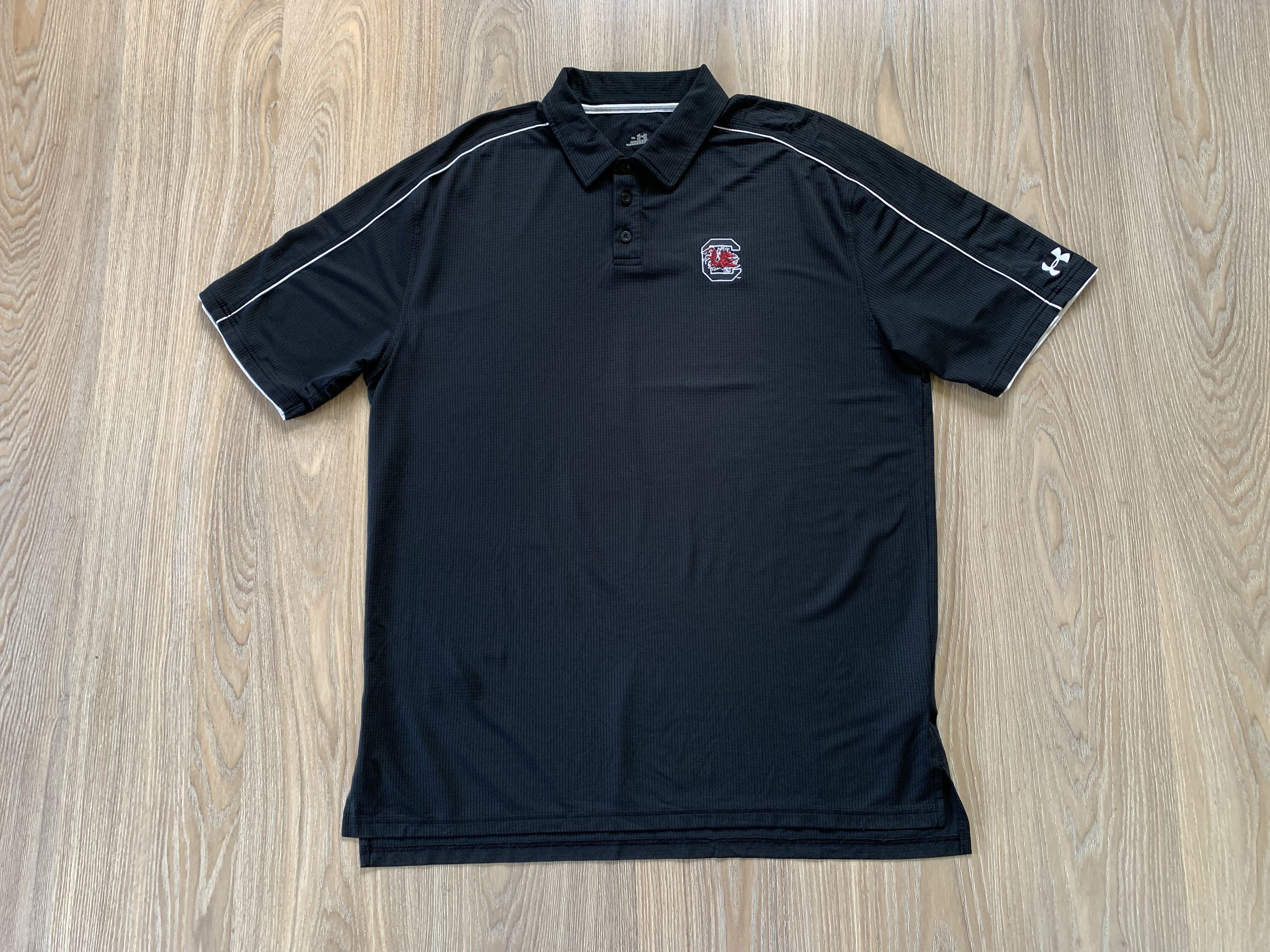 Under Armour × Vintage Under Armour Men's Vintage WRU Black Polo Size US XL / EU 56 / 4 - 2 Thumbnail