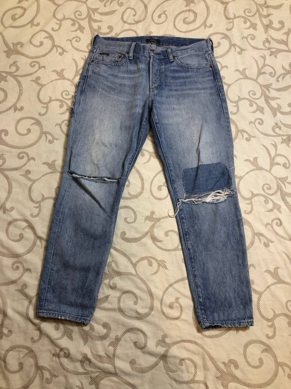 Polo Ralph Lauren Polo Ralph Lauren Vintage Straight Leg Denim distressed Size US 31 - 1 Thumbnail