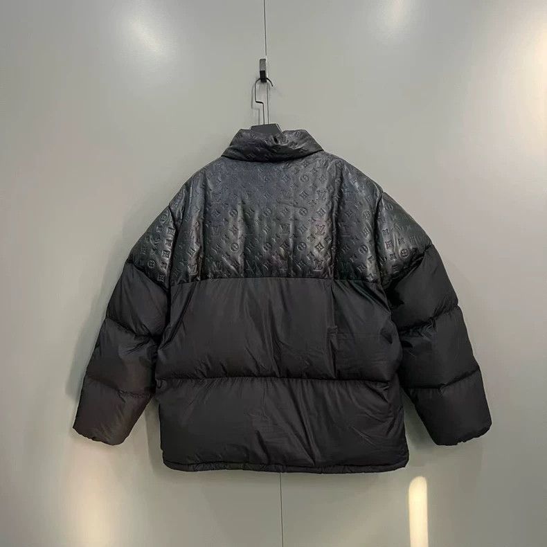 Louis Vuitton Louis Vuitton Black old flower split leather down jacket 25 Size US XXL / EU 58 / 5 - 2 Thumbnail