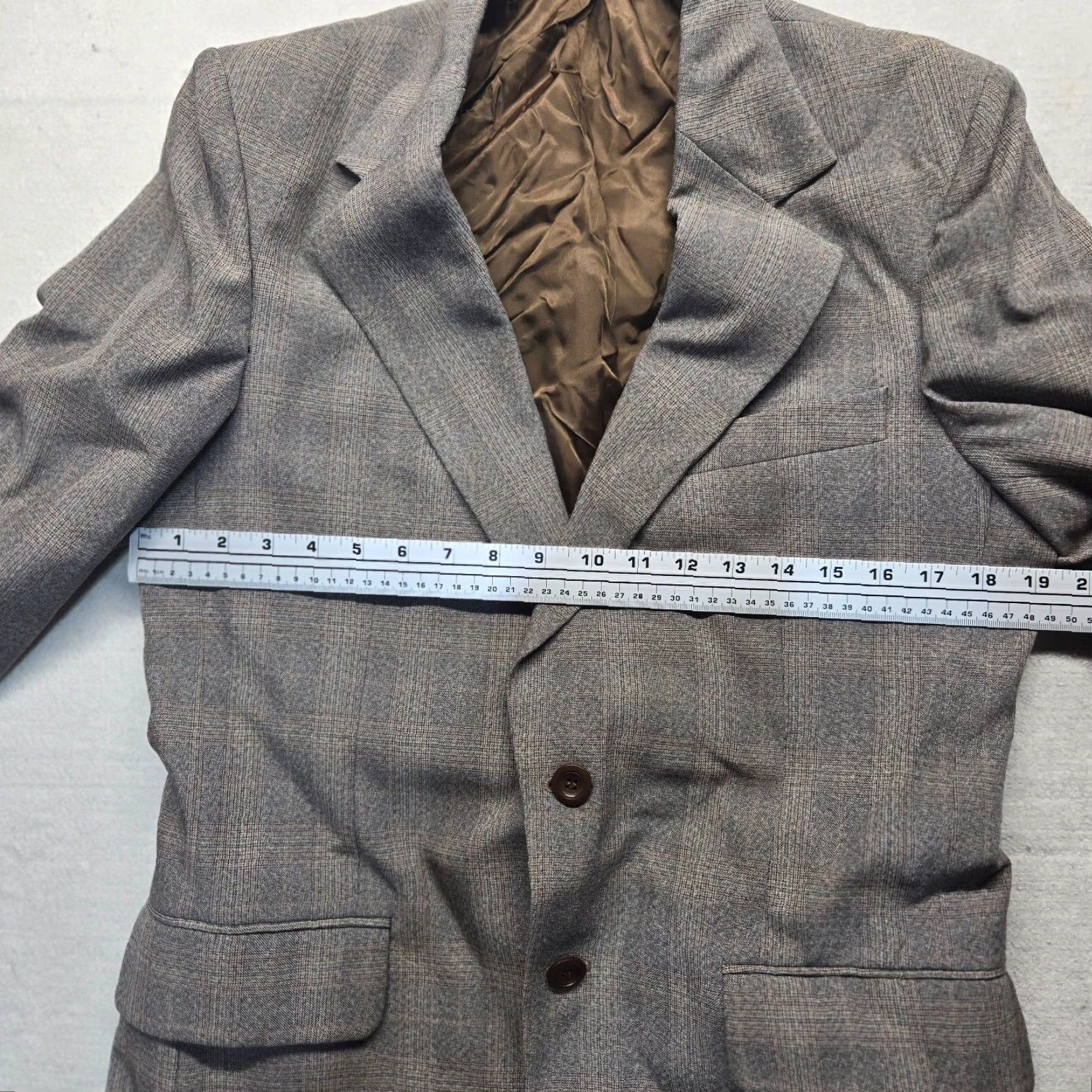 Vintage VINTAGE Curlee Sport Coat Blazer Gray Check 2 Piece Suit Jacket Men's Medium 32 X 28 Sports Size 40R - 5 Thumbnail