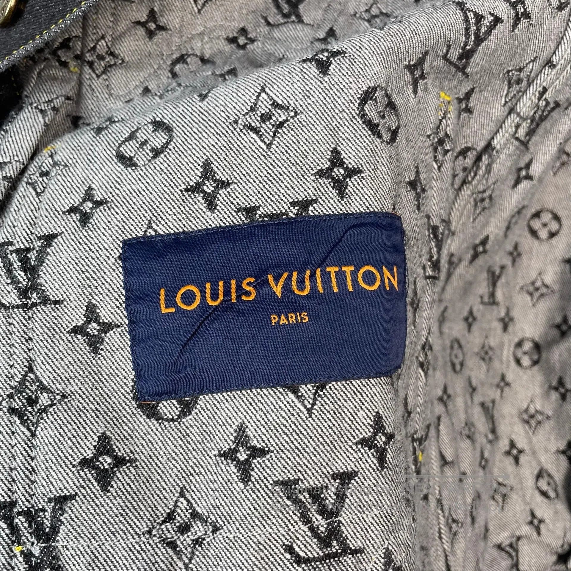 Louis Vuitton Louis Vuitton Black Full Logo Patchwork Denim Jacket| Size US M / EU 48-50 / 2 - 7 Thumbnail