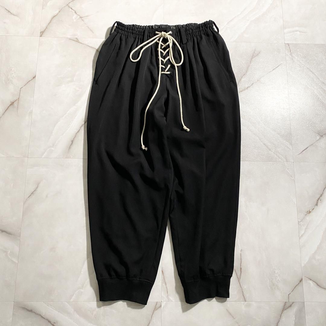 Yohji Yamamoto Yohji Yamamoto Pour Homme 21ss Lace Up Easy Pants Size US 35 - 2 Thumbnail