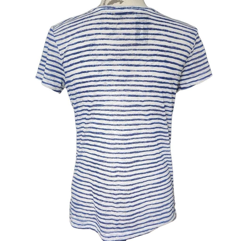 Express Express Women's Size Medium Blue White Striped Burnout Short Size M / US 6-8 / IT 42-44 - 4 Thumbnail