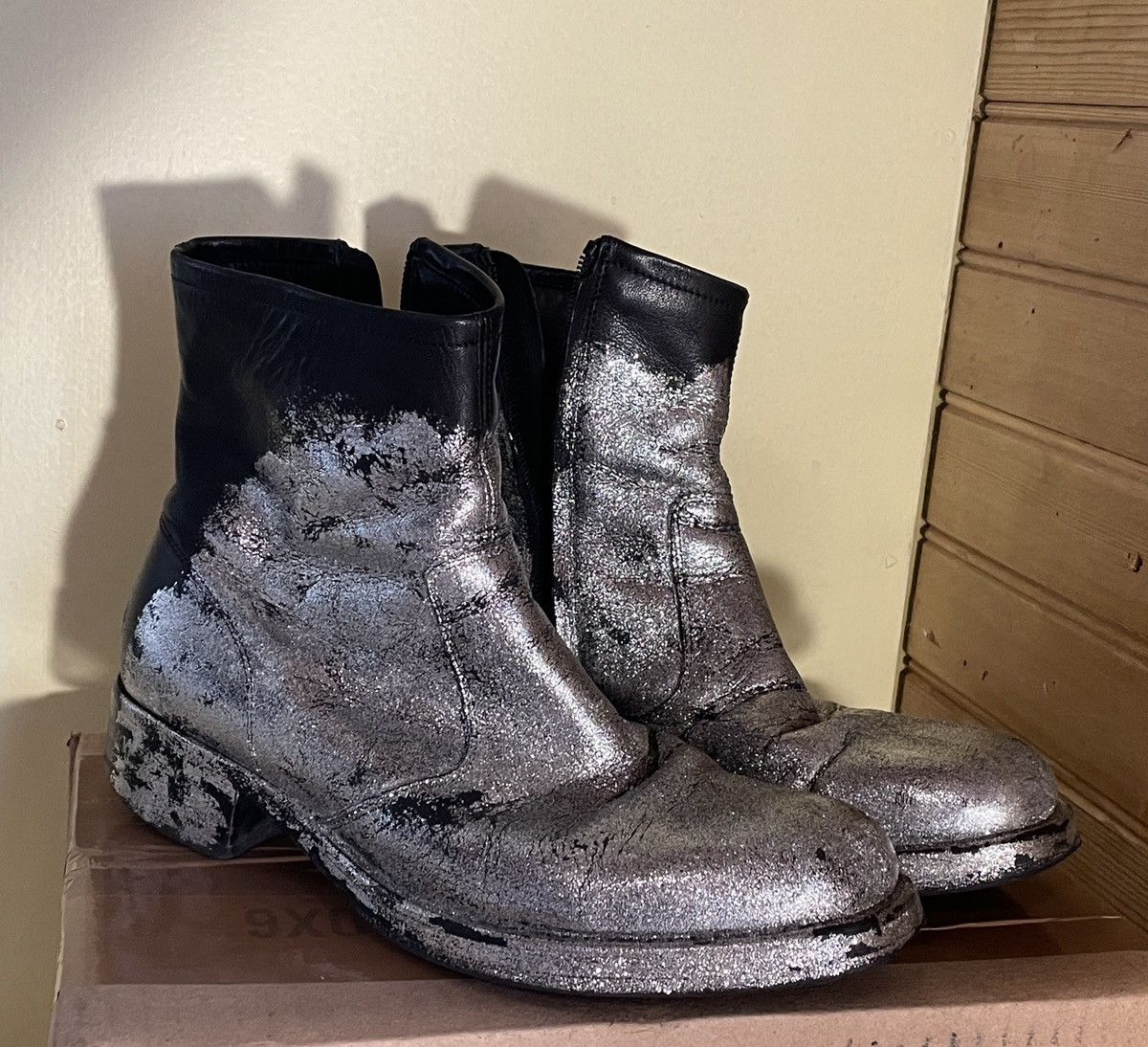 Margiela glitter boots deals