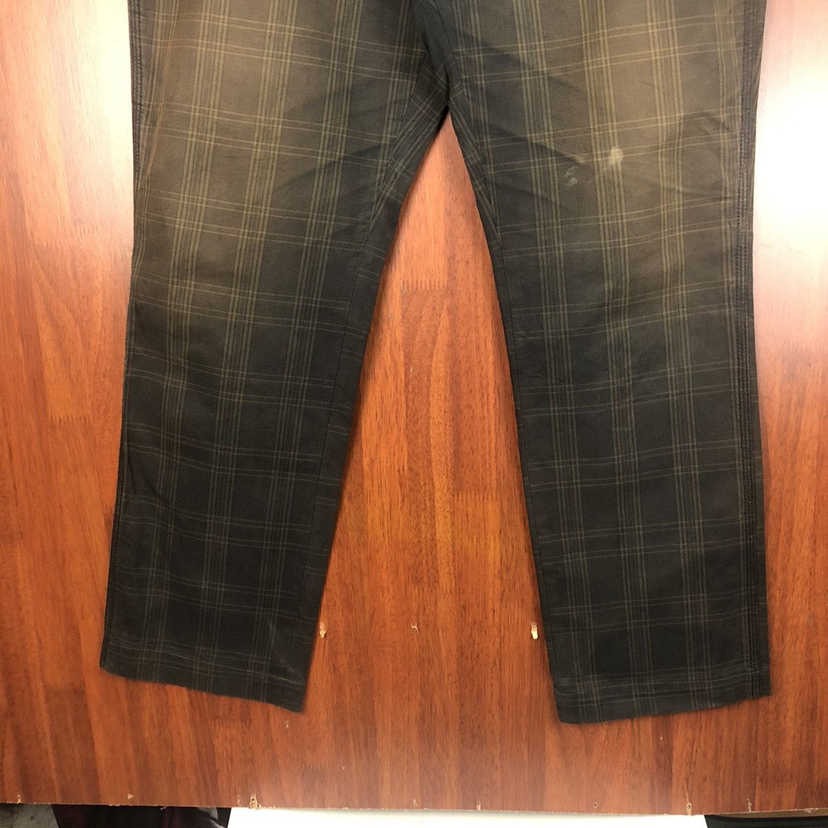 Japanese Brand Checkerd Dark Brown Casual Pants #7510 Size US 34 / EU 50 - 8 Thumbnail