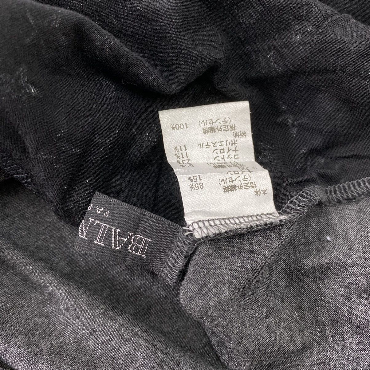 Balmain Vintage Balmain Paris Dark Gray Velour Zip-Up Hoodie Luxury Size US M / EU 48-50 / 2 - 12 Thumbnail
