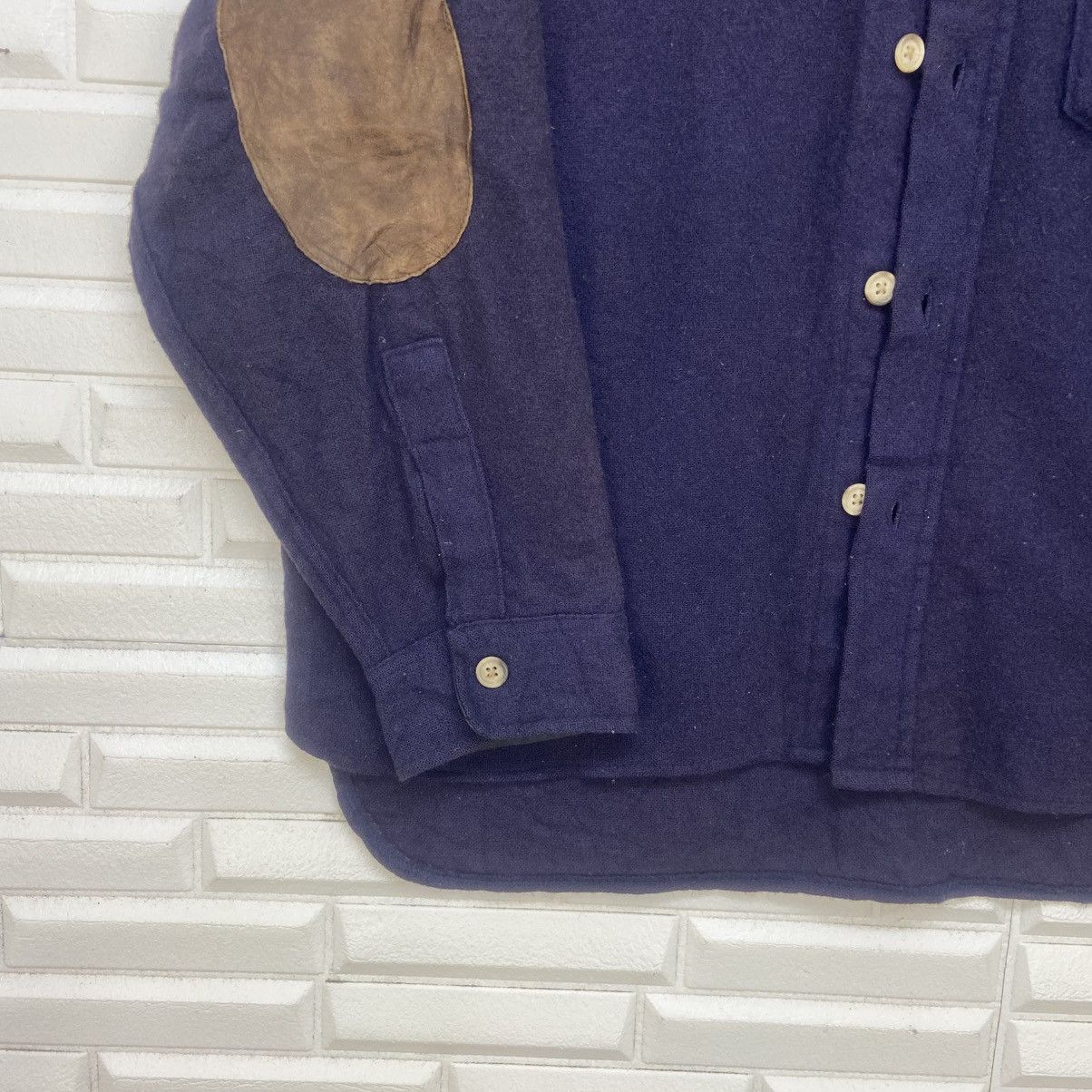Woolrich Woolen Mills Vintage 70s Woolrich Leather Patchwork Wool Flannel Size US M / EU 48-50 / 2 - 14 Thumbnail