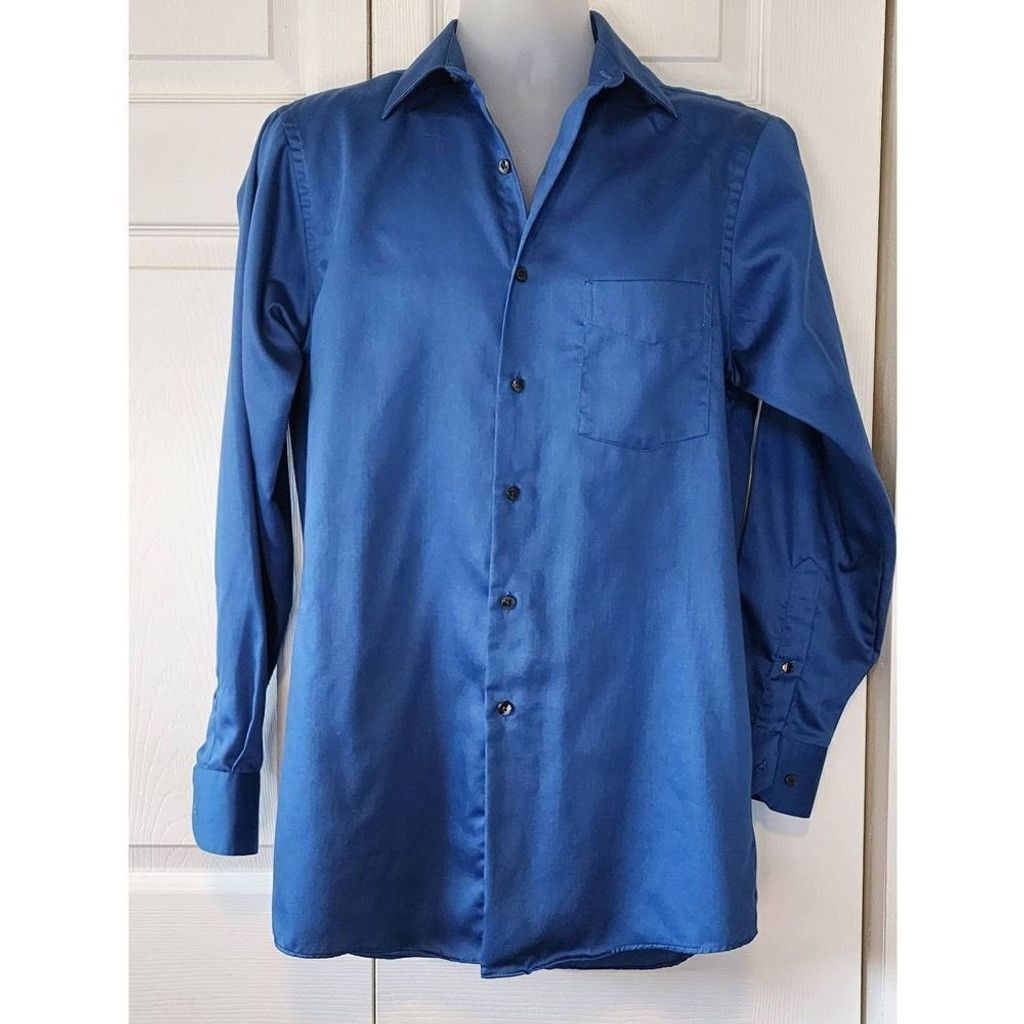 Geoffrey B. Small Geoffrey Beene Blue Dress Shirt Size US L / EU 52-54 / 3 - 4 Thumbnail