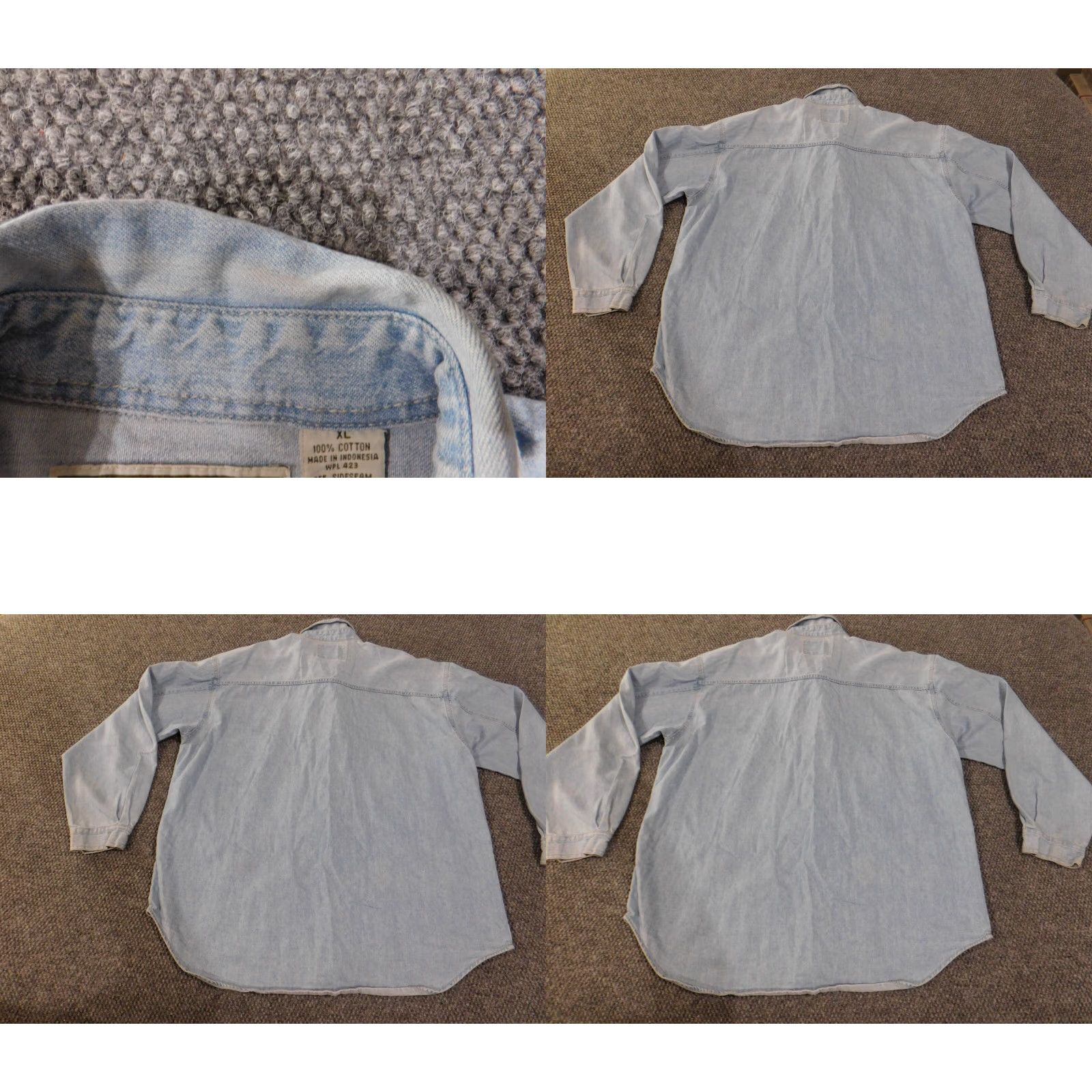 Levi's VINTAGE Levi's Denim Shirt XL Mens Button Up Red Tab Retro Button Up 90s Denim Shirt 90s Mens L Size US XL / EU 56 / 4 - 8 Thumbnail