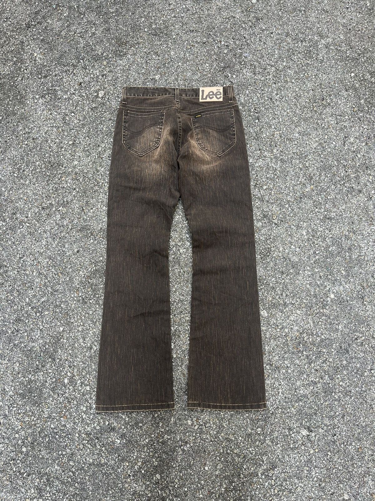 Japanese Brand Flared Lee Jeans Clawmark Faded Brown Bootcut Pants Size US 32 / EU 48 - 10 Thumbnail