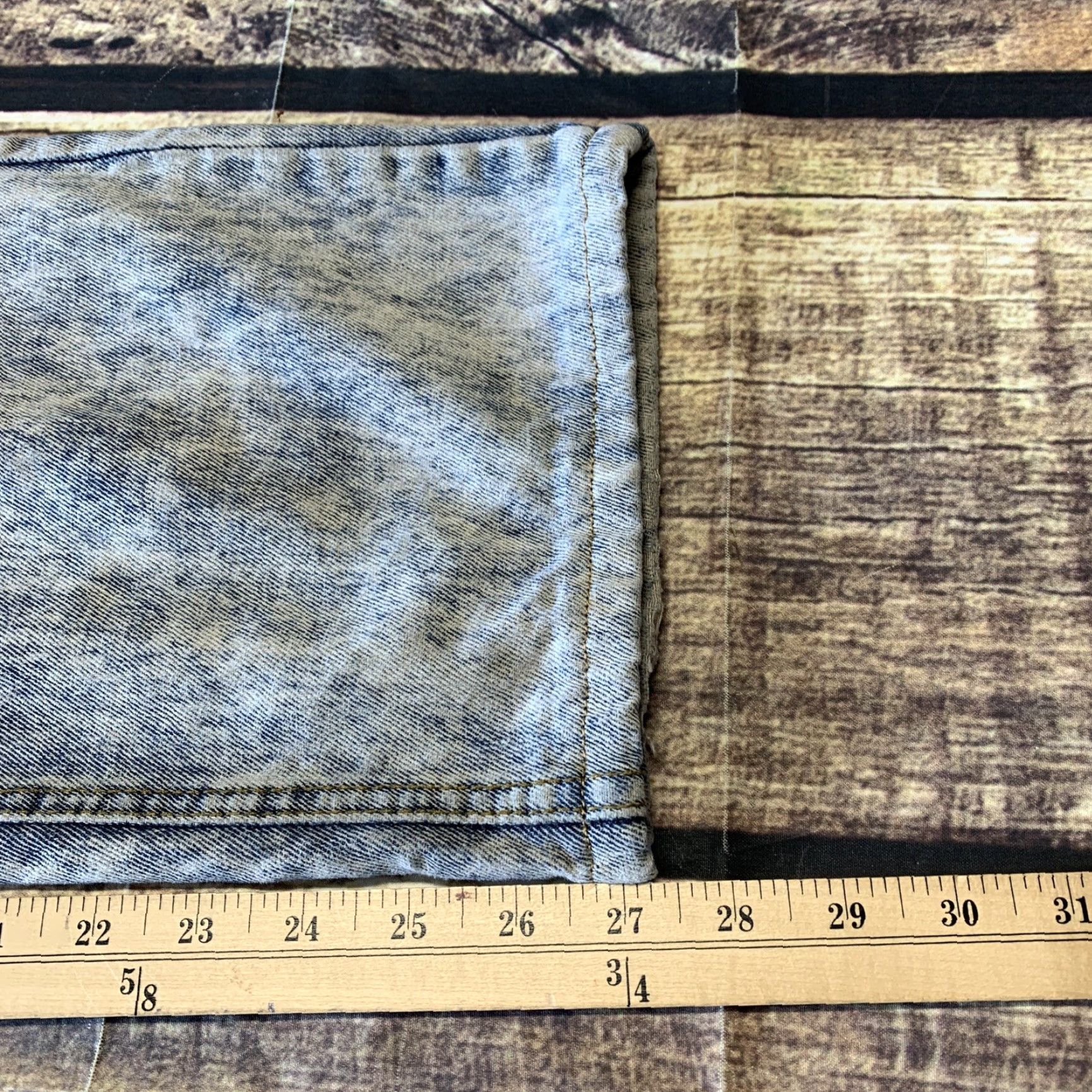 Vintage Red Ape Mens Blue Jeans 40 X 32 Acid Wash Distressed Straight Denim Jeans Size US 40 / EU 56 - 3 Thumbnail