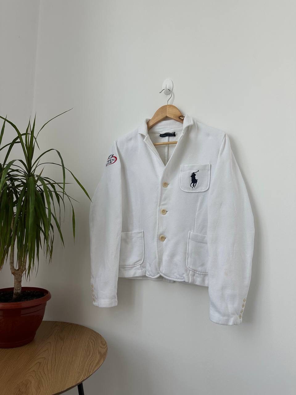 Polo Ralph Lauren × Vintage Vintage Polo Ralph Lauren US Open 2006 White Cardigan Size US L / EU 52-54 / 3 - 3 Thumbnail