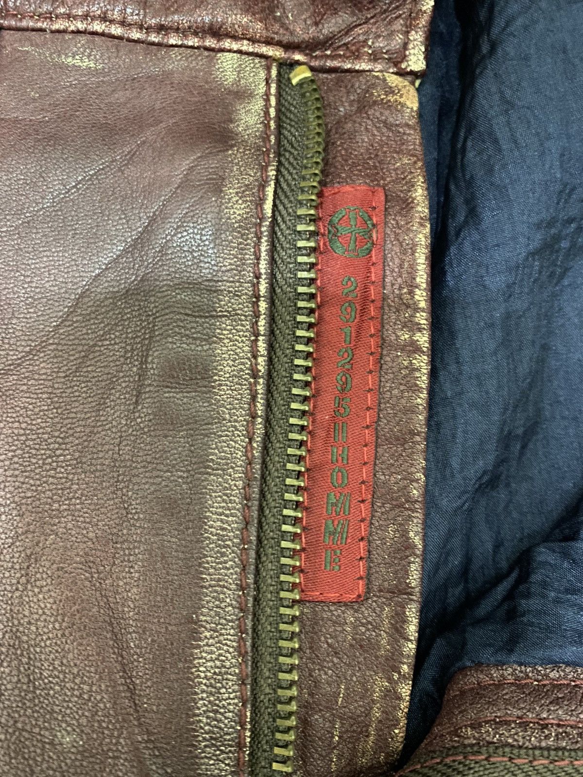 If Six Was Nine × Japanese Brand × Le Grande Bleu (L.G.B.) 291295 = HOMME Goat Leather Destroyed Pants (C1) Size US 31 - 8 Thumbnail