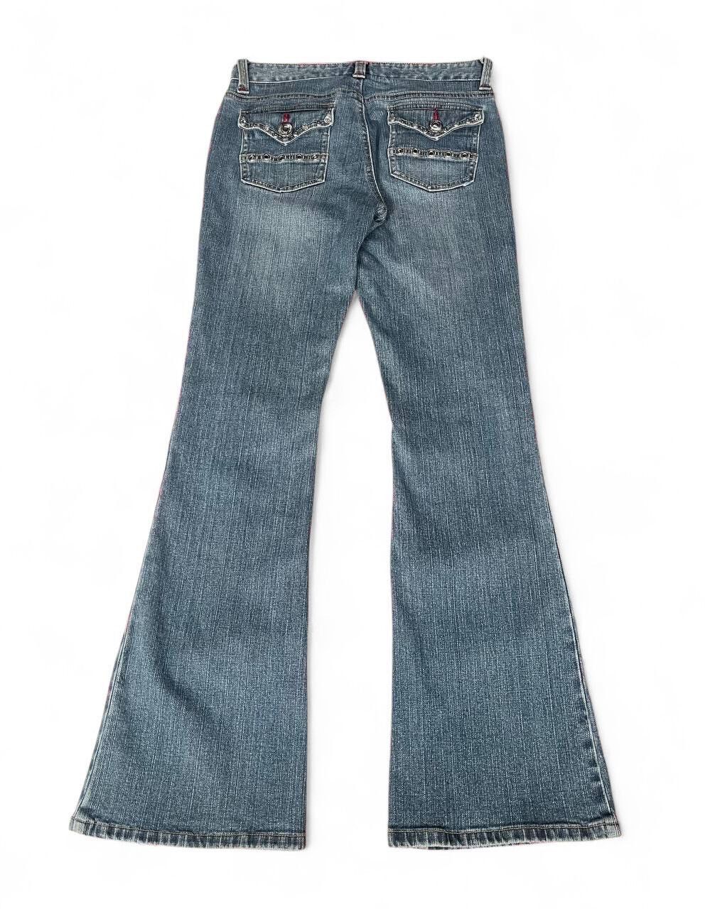 Tornado Mart Flare jeans daily topics low rise bootcut clawn mark Size US 28 / EU 44 - 9 Thumbnail