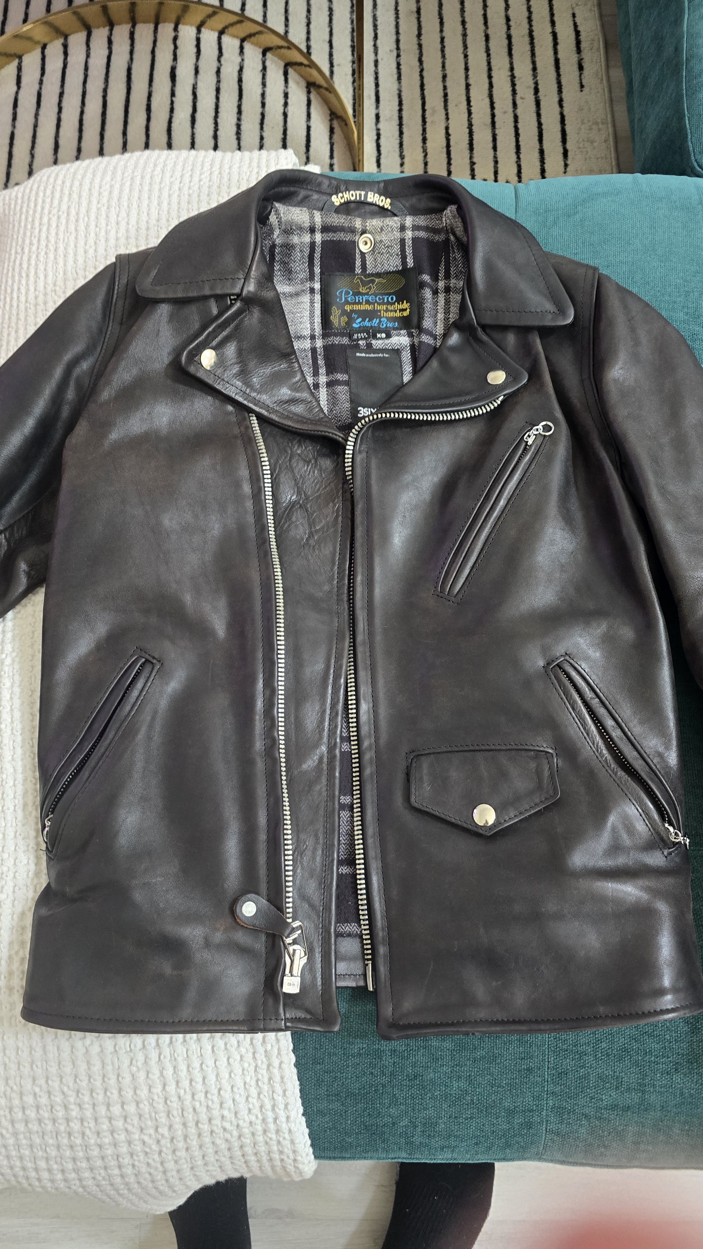 3sixteen × Schott Schott x 3sixteen Horsehide Teacore Perfecto Size US XS / EU 42 / 0 - 3 Thumbnail