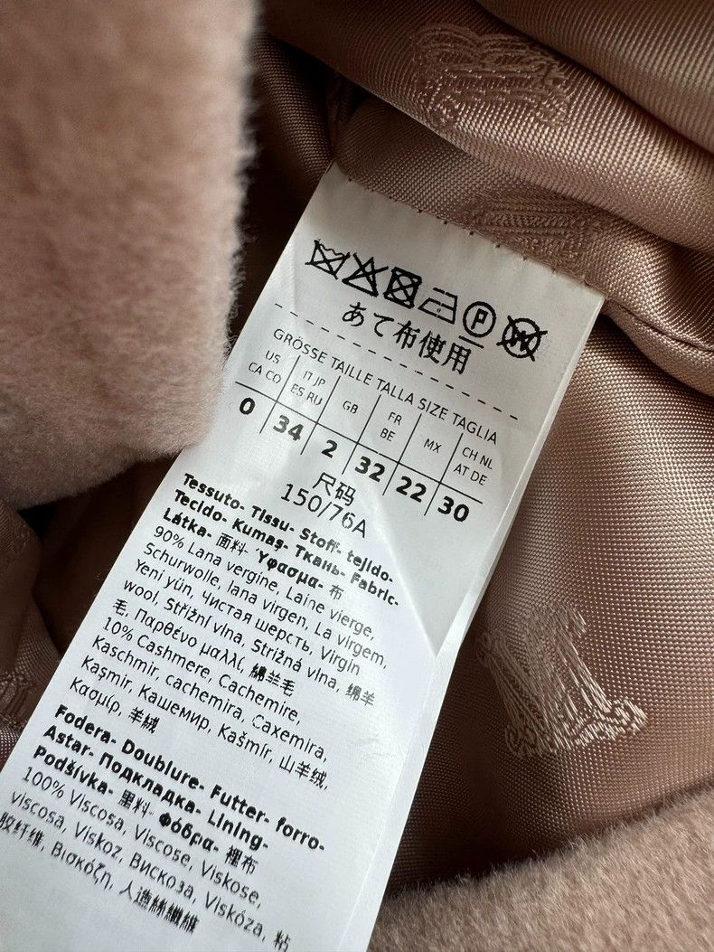 Max Mara Max Mara Classic Coat Short Rebus101801 Light Pink Size S / US 4 / IT 40 - 4 Thumbnail