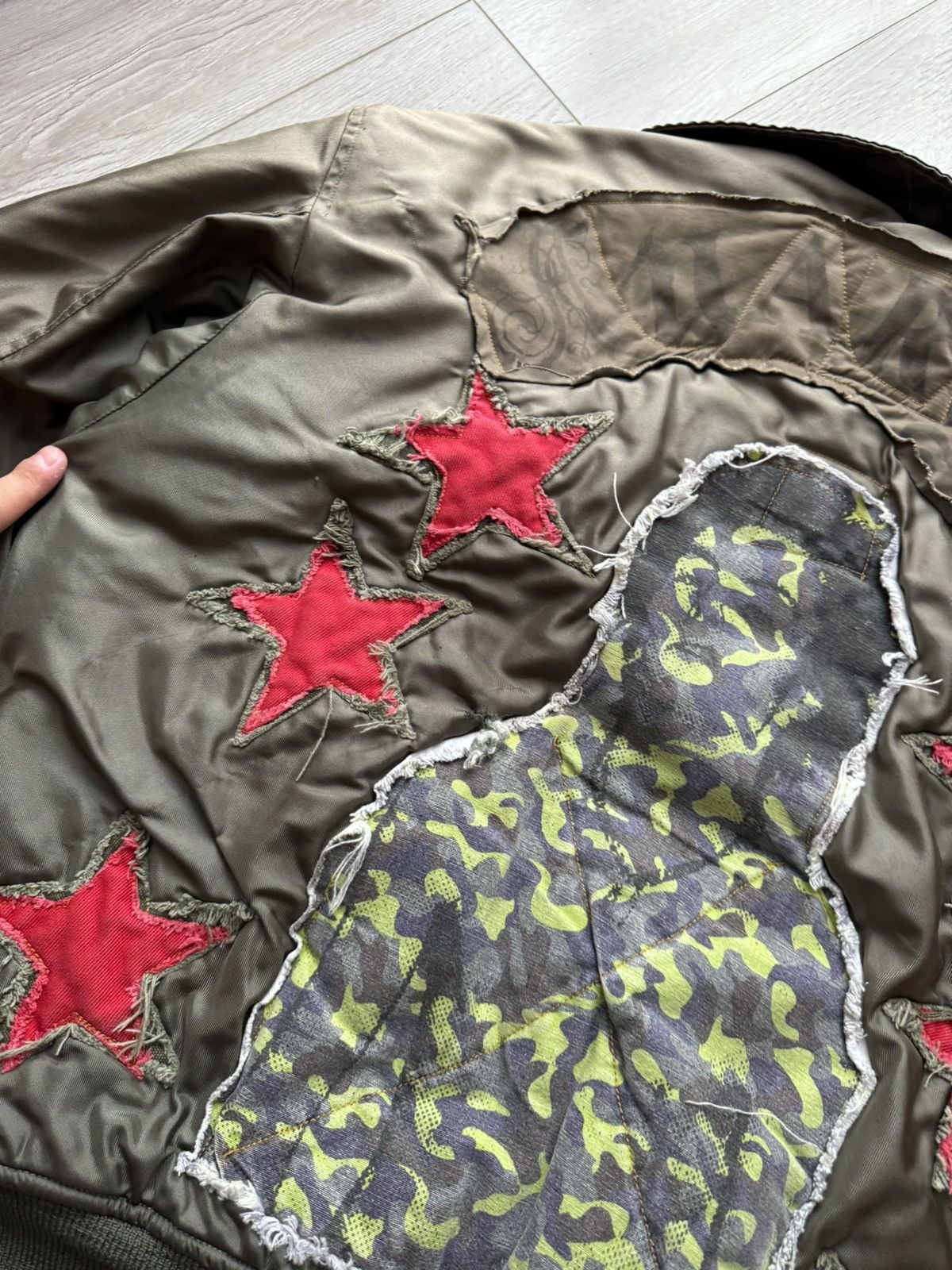 Japanese Brand Limited Edition Keanan Duffty Anarhy PatchWork Bomber Jacket Size US XL / EU 56 / 4 - 5 Thumbnail
