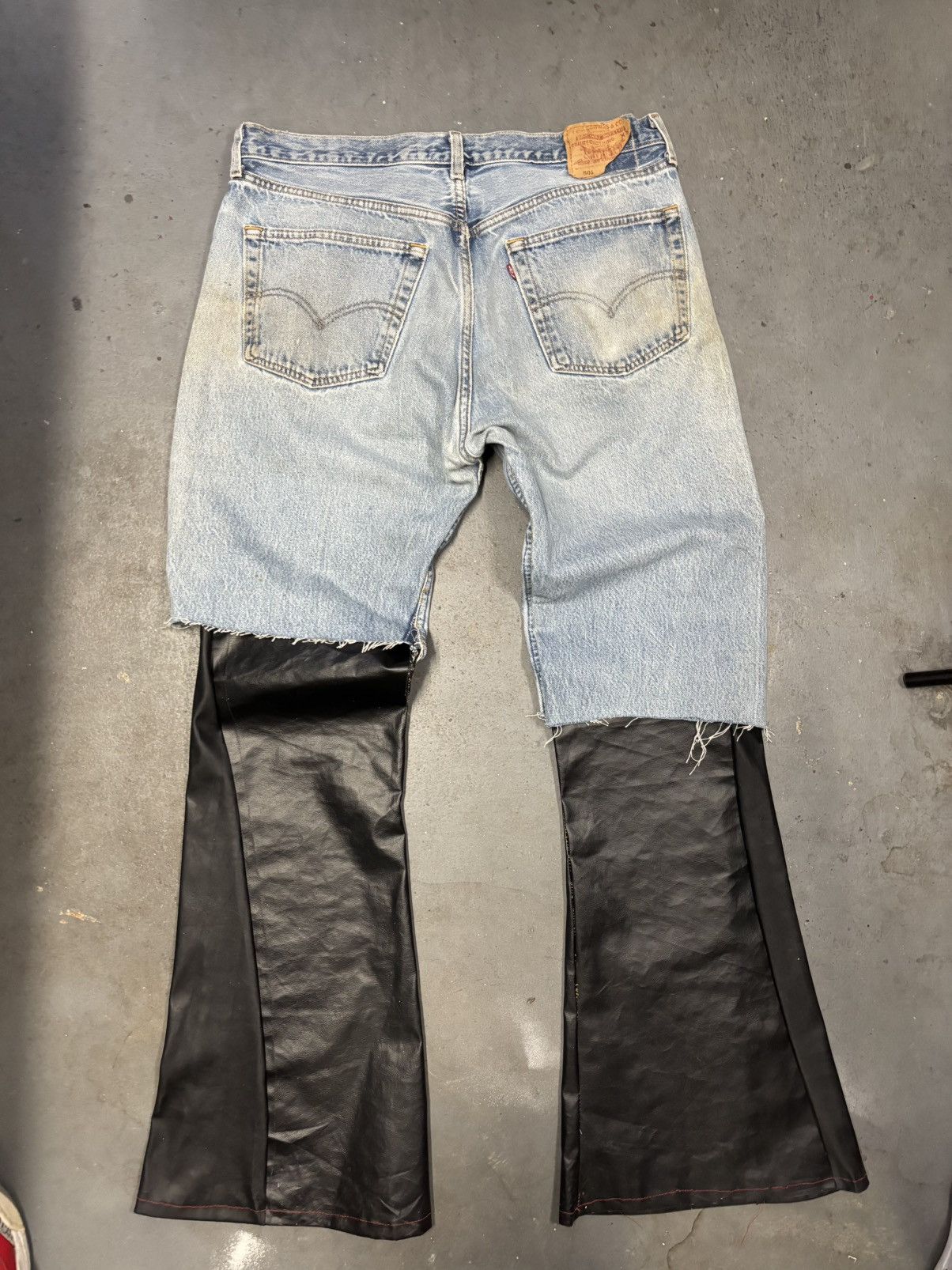 Levi's DirtyMoney x Levis Leather Hybrid Denim Size US 38 / EU 54 - 2 Thumbnail
