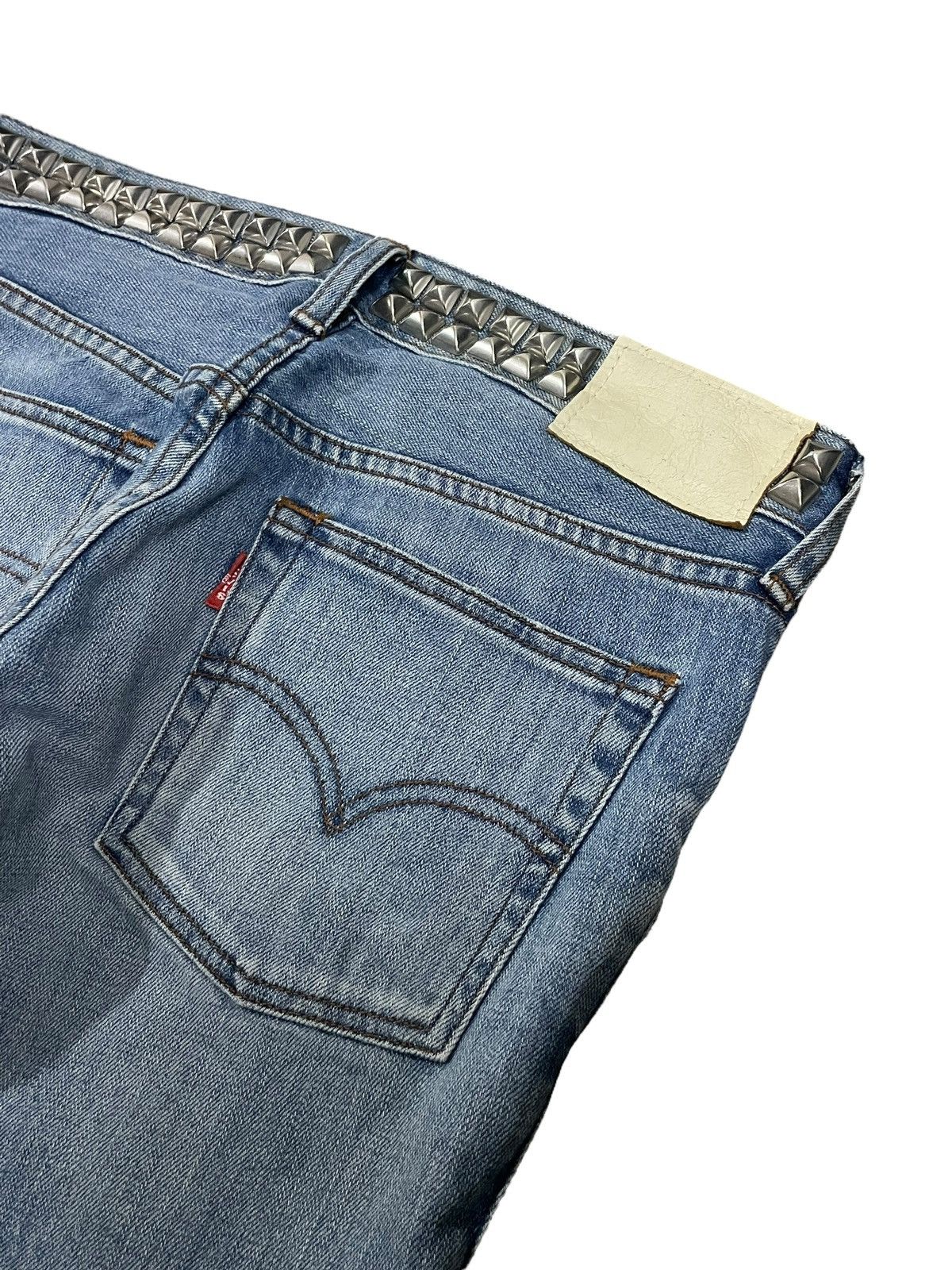 Levi's Vintage Levi’s Spiked Denim Distressed Punk Goth Style Jeans Size 29" - 10 Thumbnail